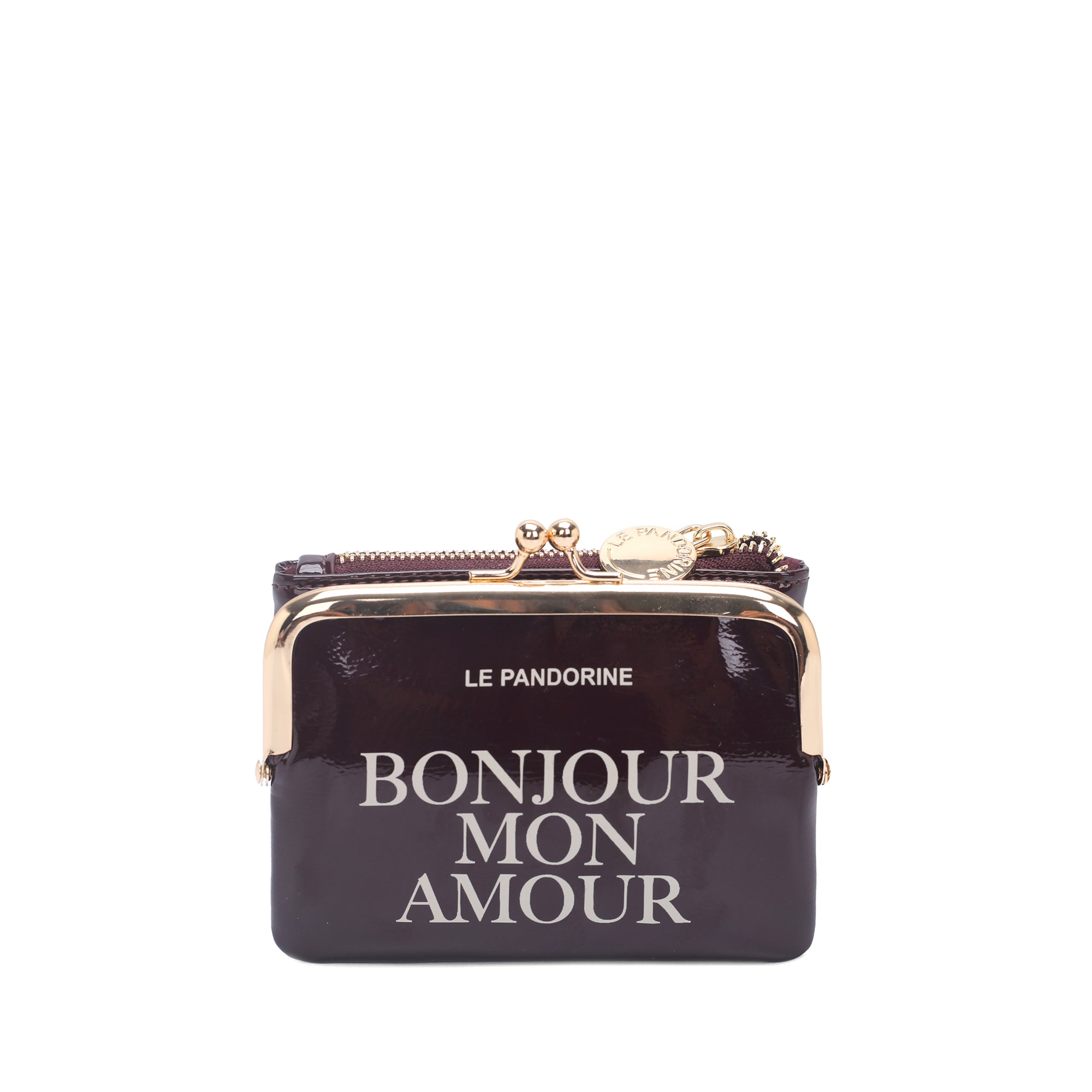 PF2629B74.C23 - Pochette doppia Nizza in vernice colore bordeaux - ROSSO | Le Pandorine