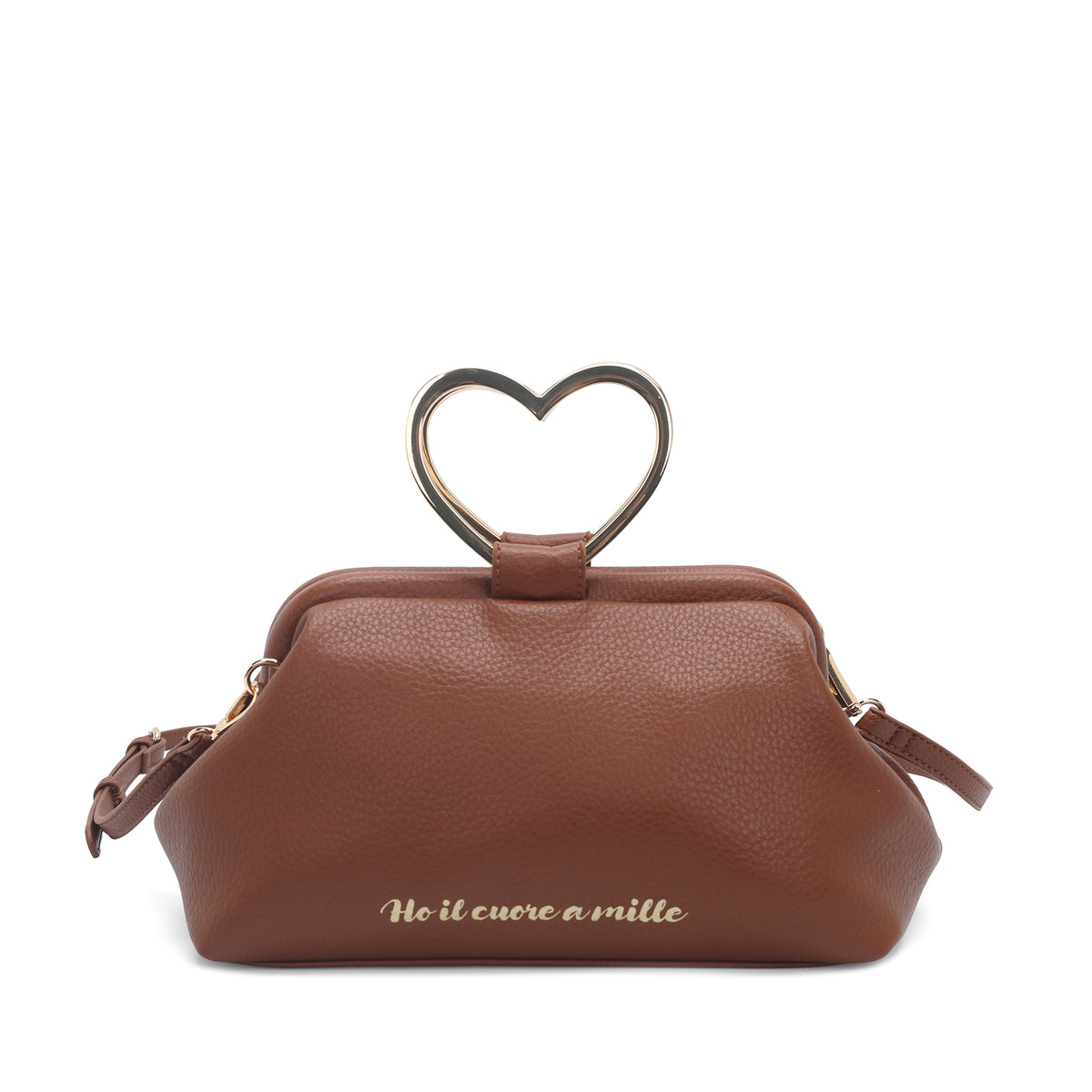 Borsa a spalla media Venezia manico a cuore colore cuoio - Borse Donna | Le Pandorine
