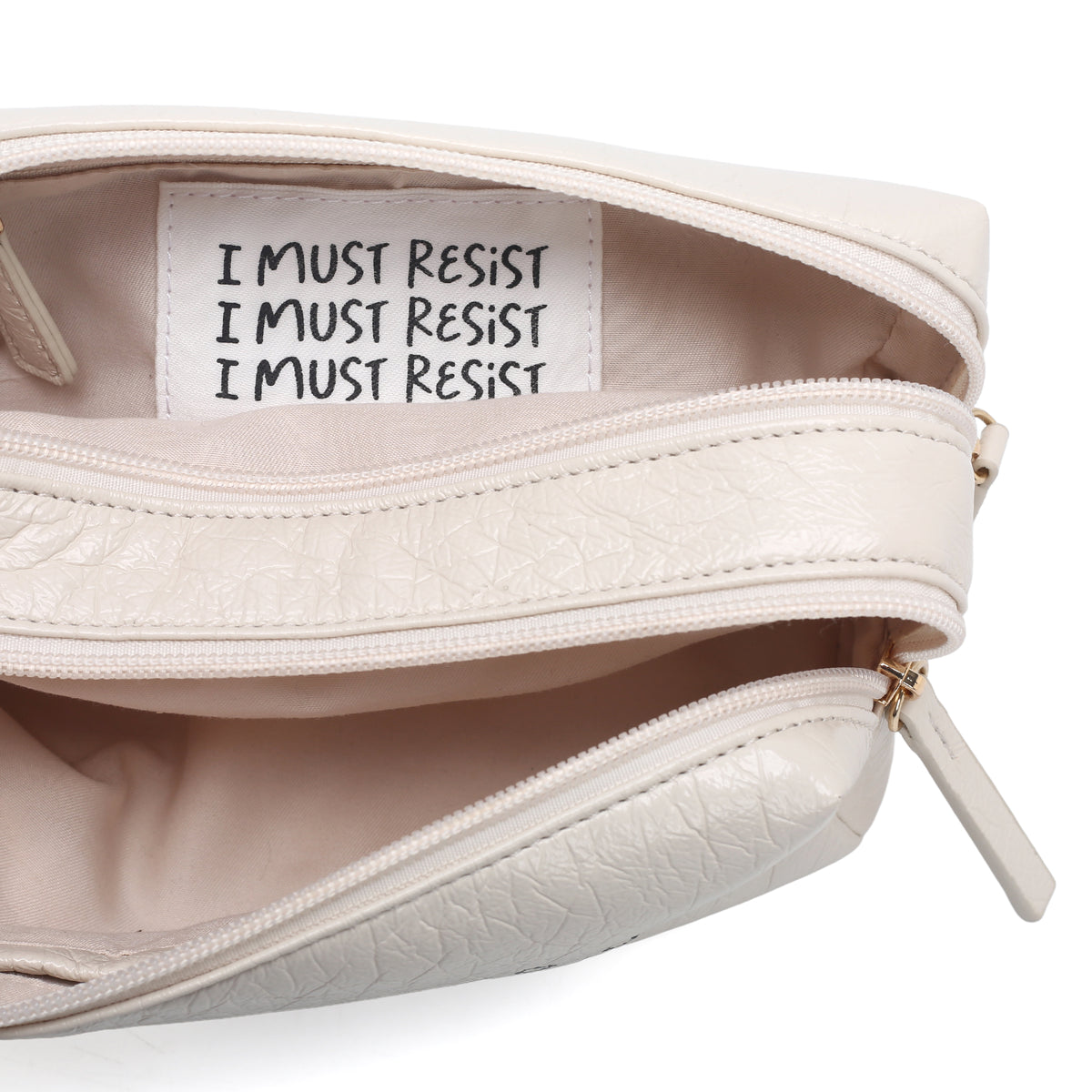 PF2633B98.C0R - Trousse Pillole con scritta colore panna | Le Pandorine