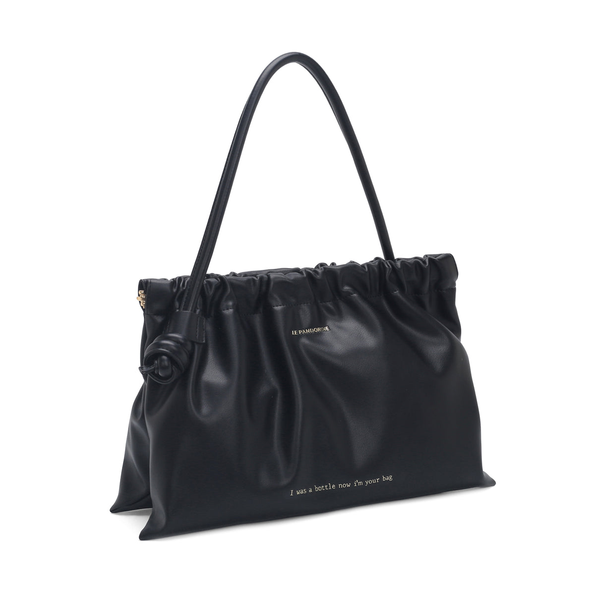 PF263B540.C99 - Borsa a spalla Bottle in materiale riciclato colore nero - NERO | Le Pandorine