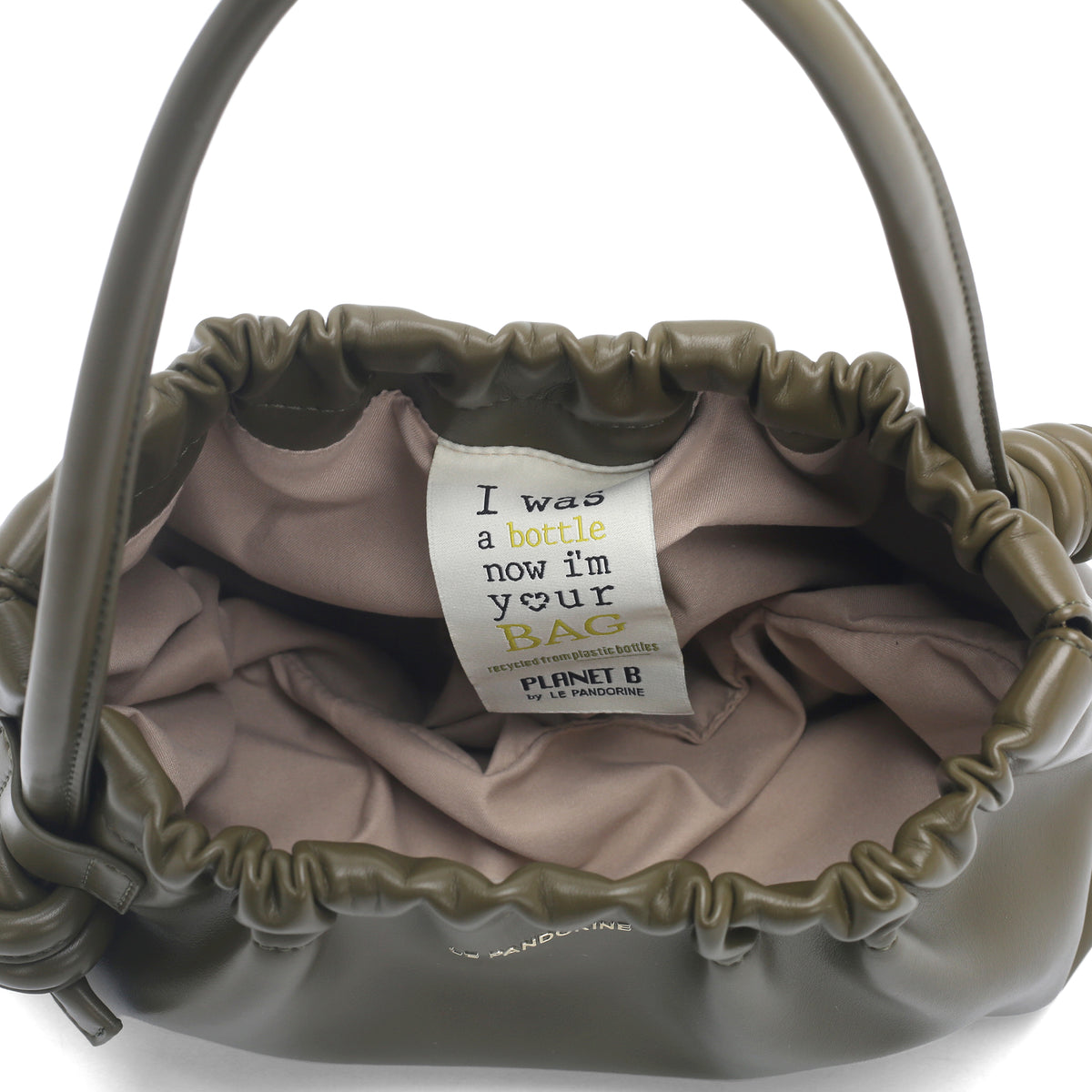 PF263B541.C41 - Borsa a spalla Bottle in materiale riciclato colore verde militare - VERDE | Le Pandorine