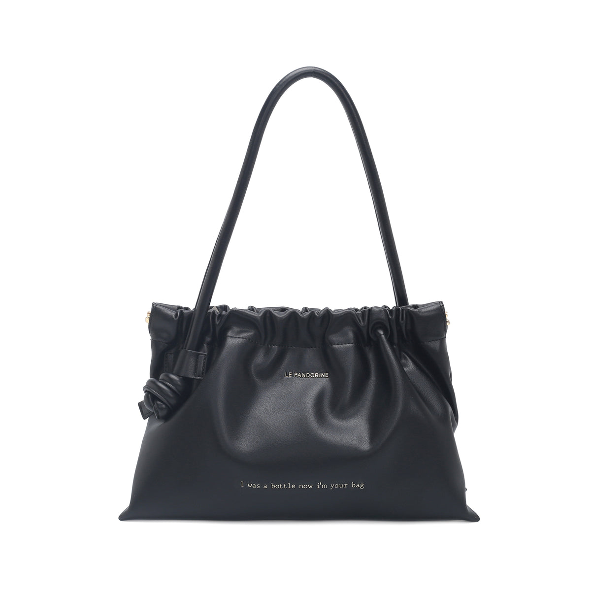 PF263B541.C99 - Borsa a spalla Bottle in materiale riciclato colore nero - NERO | Le Pandorine