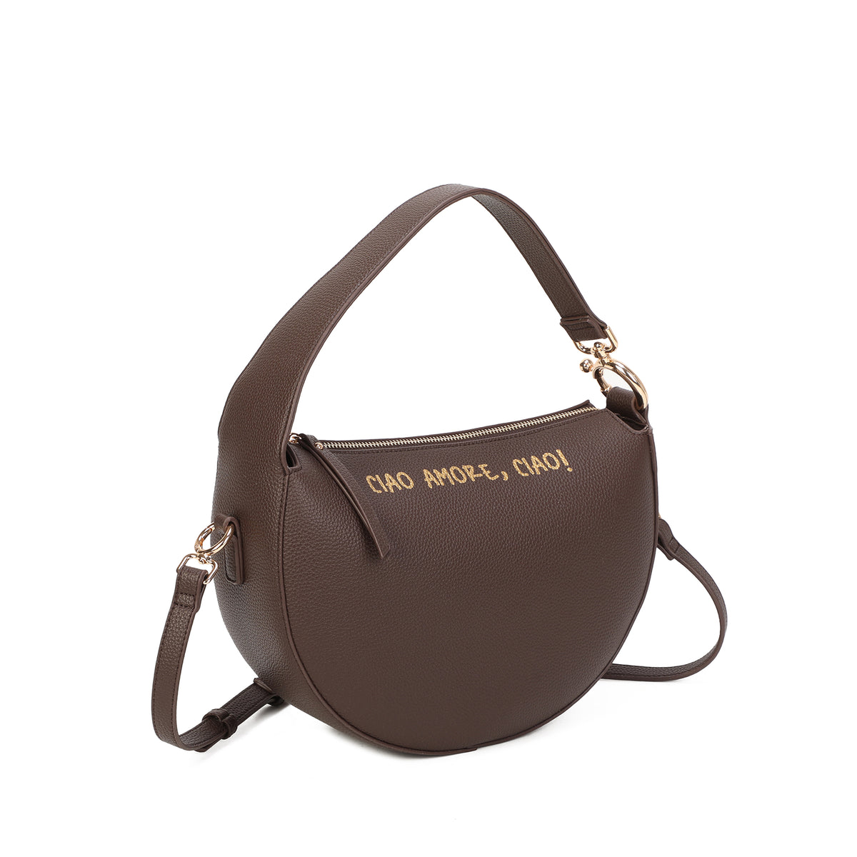 Sidney shoulder bag dark brown color - Shoulder Bags | Le Pandorine