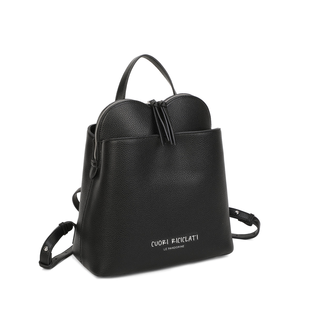 Zaino con tasca a forma di cuore colore nero - Zaini e Zainetti Donna | Le Pandorine