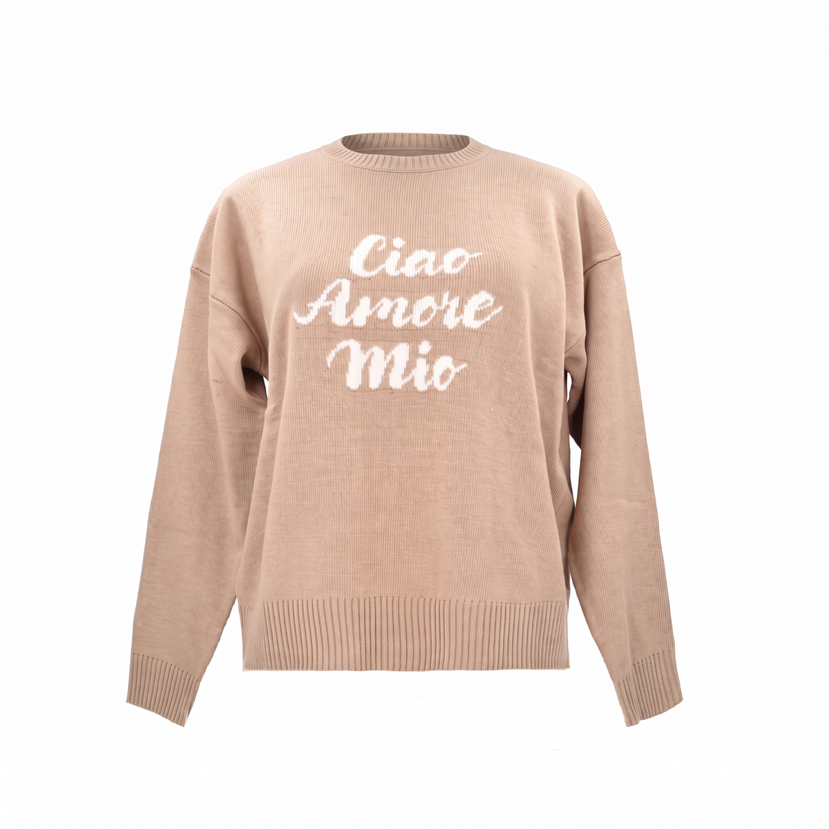 Maglione girocollo colore biscotto - MARRONE | Le Pandorine