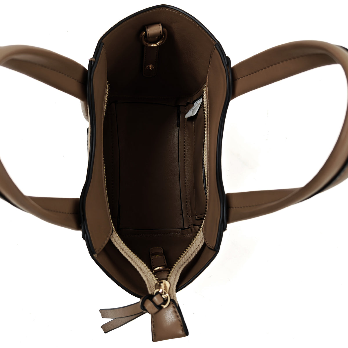 Dark brown Vicky small shopping bag - Shopping Bags | Le Pandorine