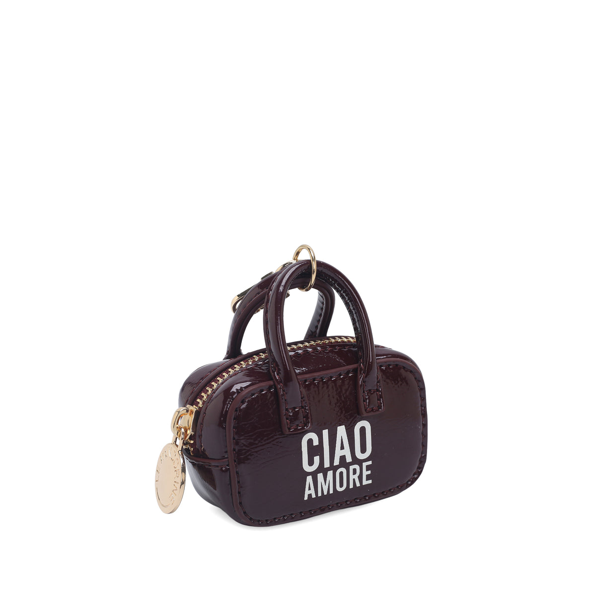 Portachiavi a forma di mini bag colore bordeaux - Accessori Donna | Le Pandorine