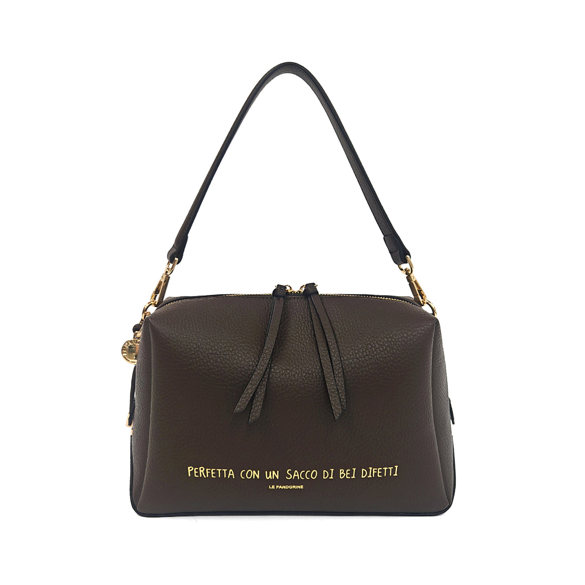 Berlin shoulder bag dark brown color - Shoulder Bags | Le Pandorine