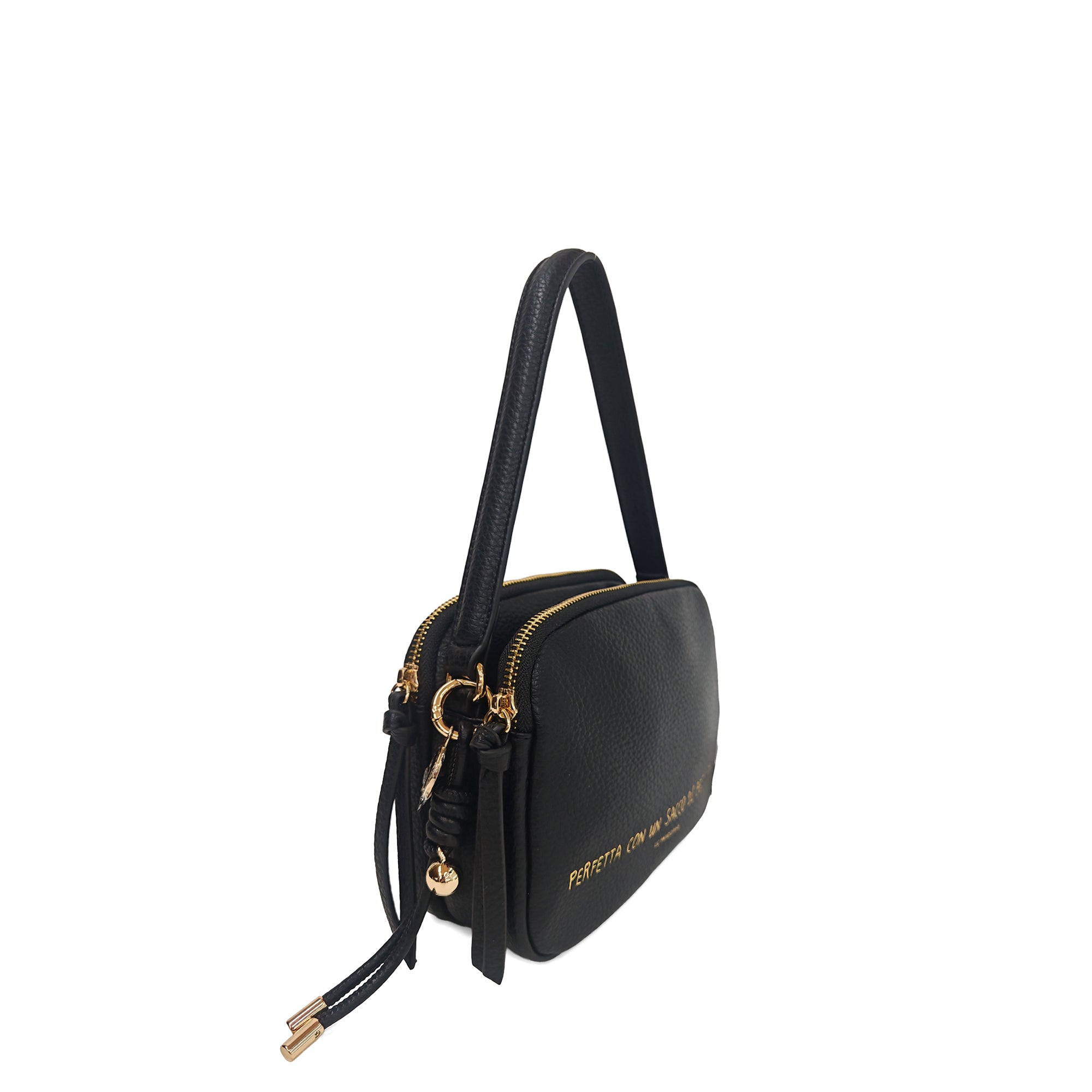 PF266B551.C99 - Tracolla con due zip Berlino colore nero - BLACK | Le Pandorine