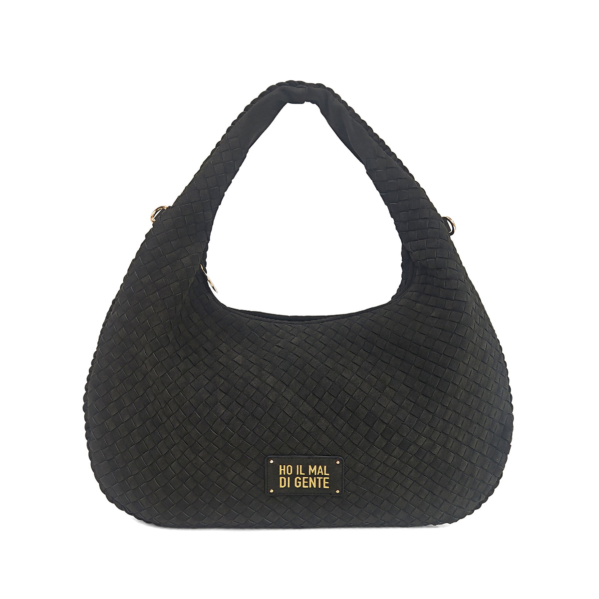 PF268B585.C99 - Hobo grande intrecciata Panama colore nero - NERO | Le Pandorine