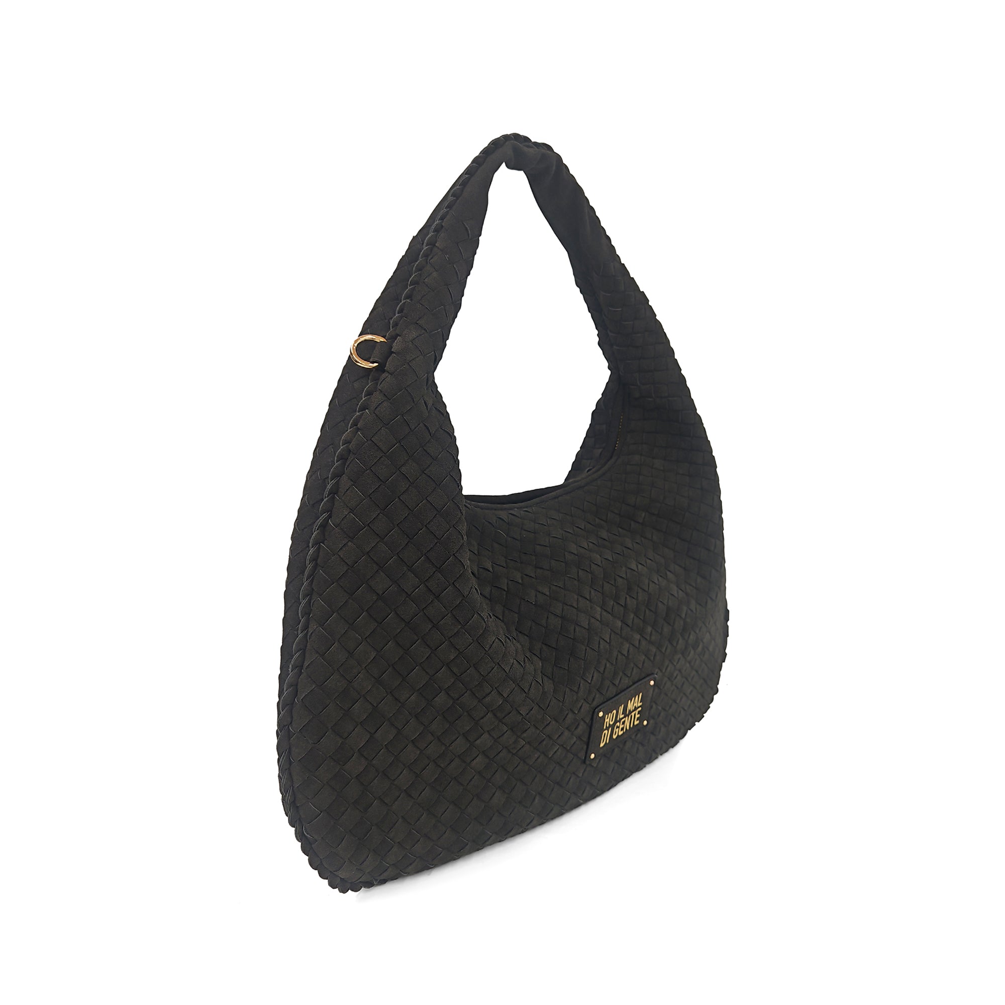 PF268B585.C99 - Hobo grande intrecciata Panama colore nero - NERO | Le Pandorine