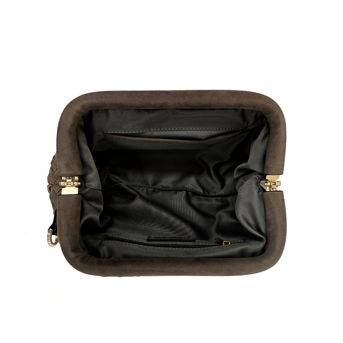PF268B586.C60 - Pouch intrecciata Panama colore testa di moro - MARRONE | Le Pandorine