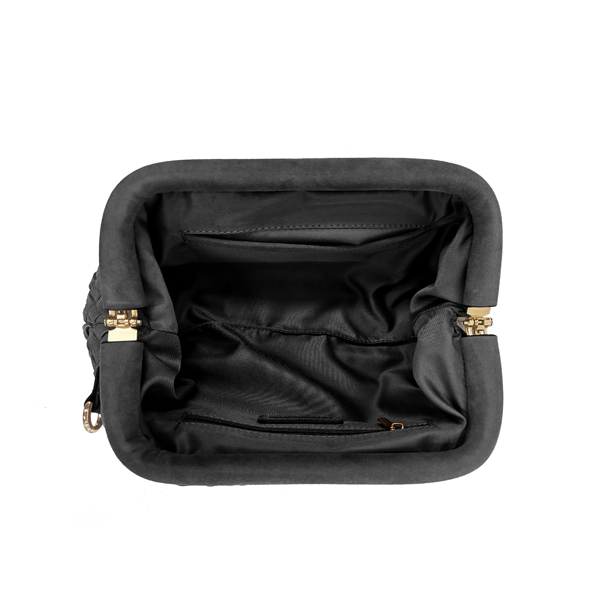 PF268B586.C99 - Pouch intrecciata Panama colore nero - NERO | Le Pandorine