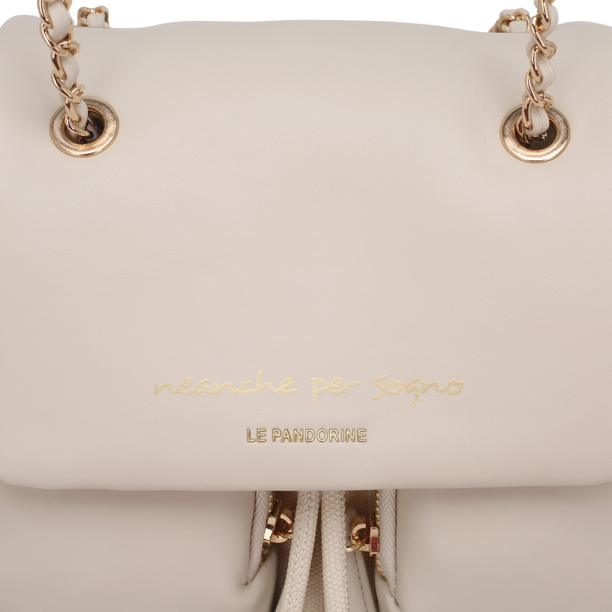 beige Alice Mini Backpack - BEIGE | Le Pandorine