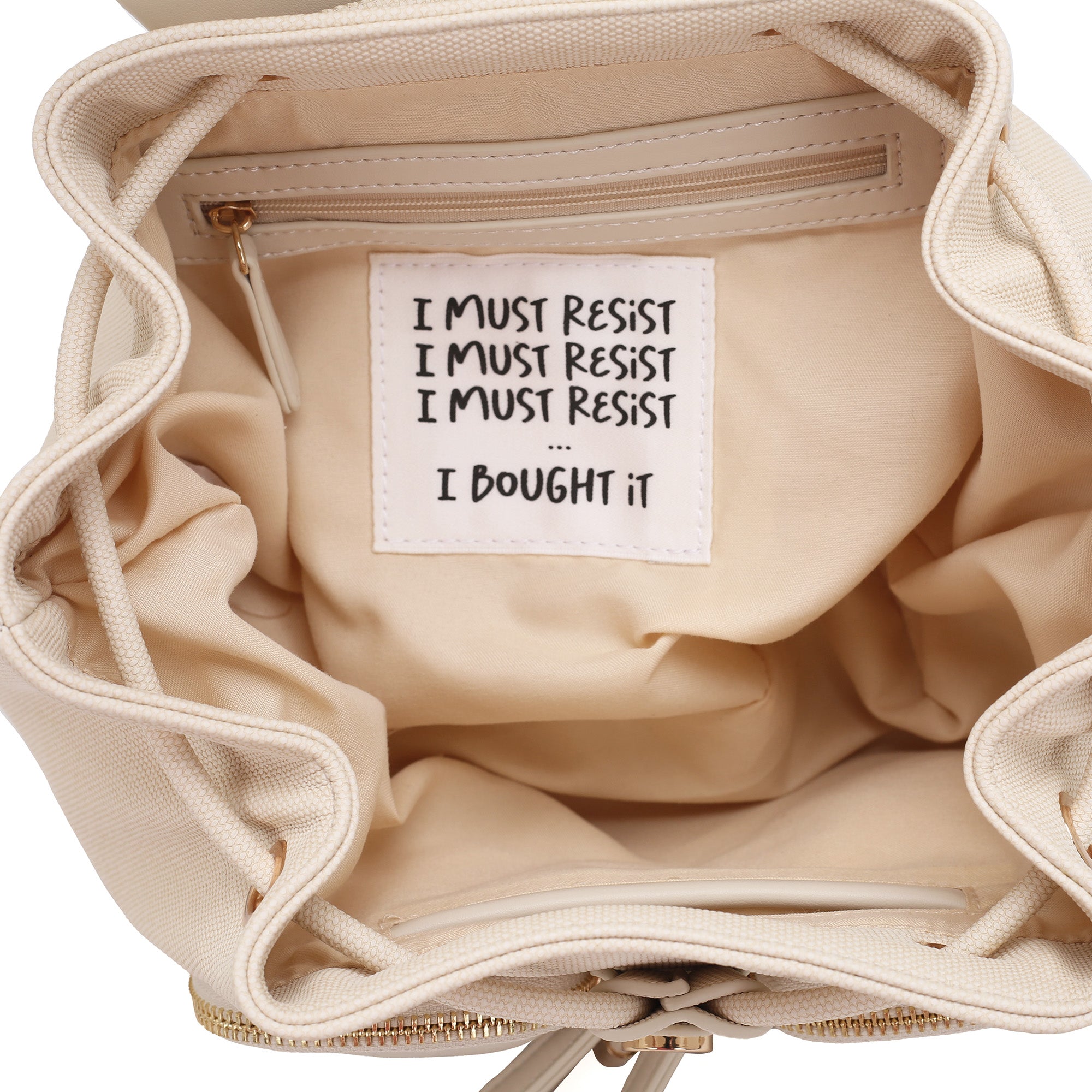 beige Alice Mini Backpack - BEIGE | Le Pandorine