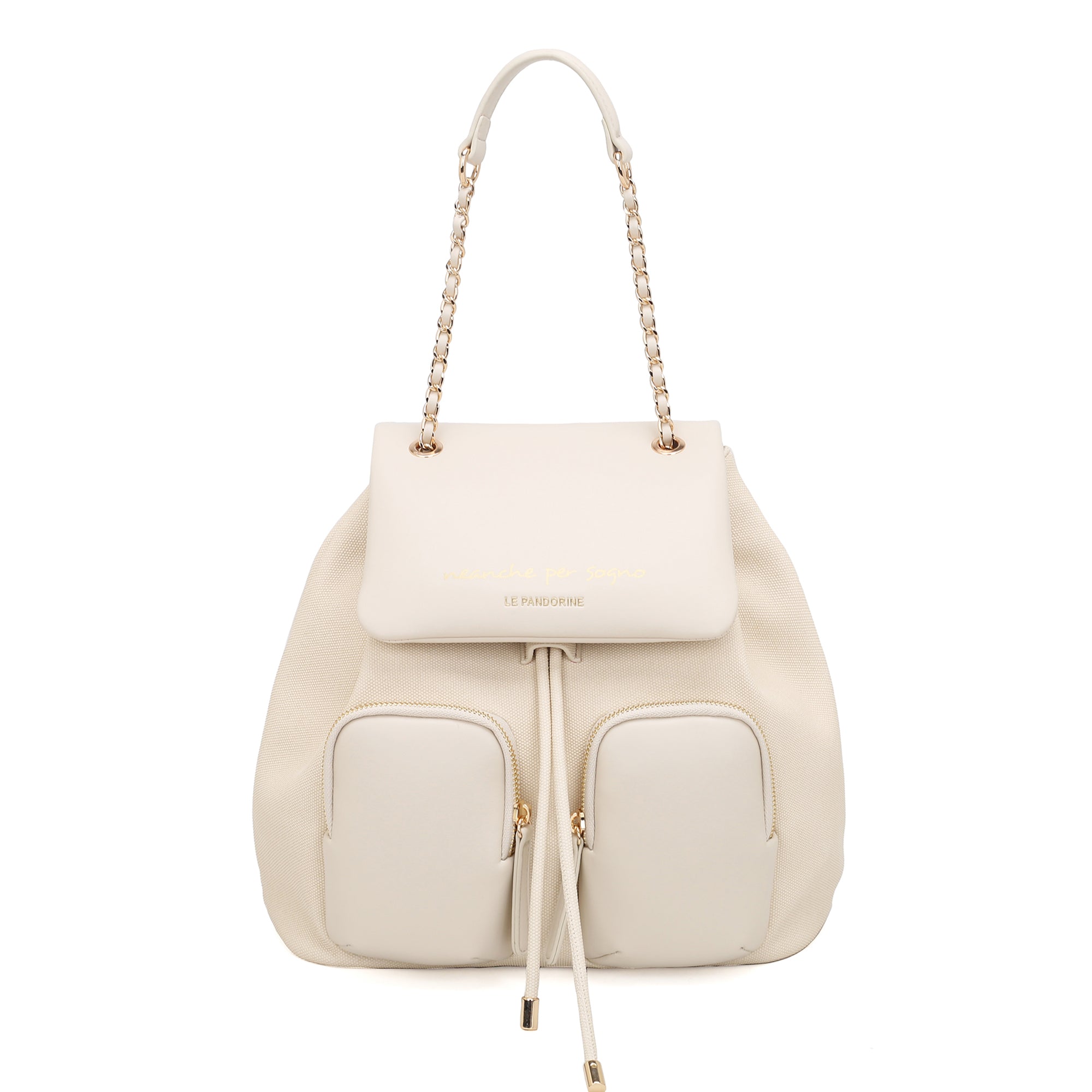 beige Alice Backpack - NATURAL | Le Pandorine