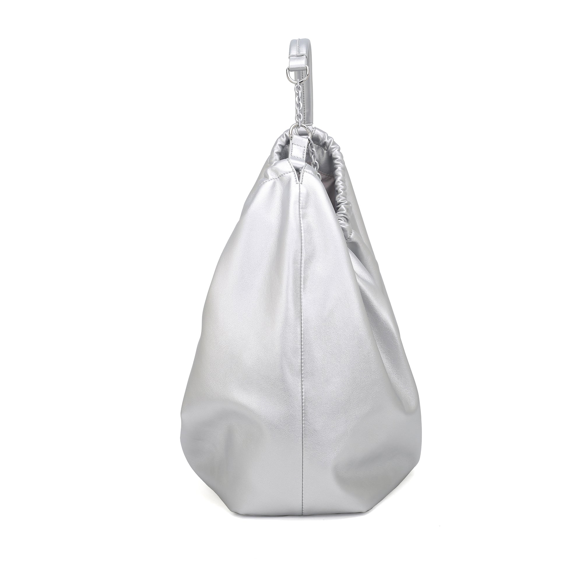 silver Mirella Big Bag With Charm - Shopping Bags | Le Pandorine