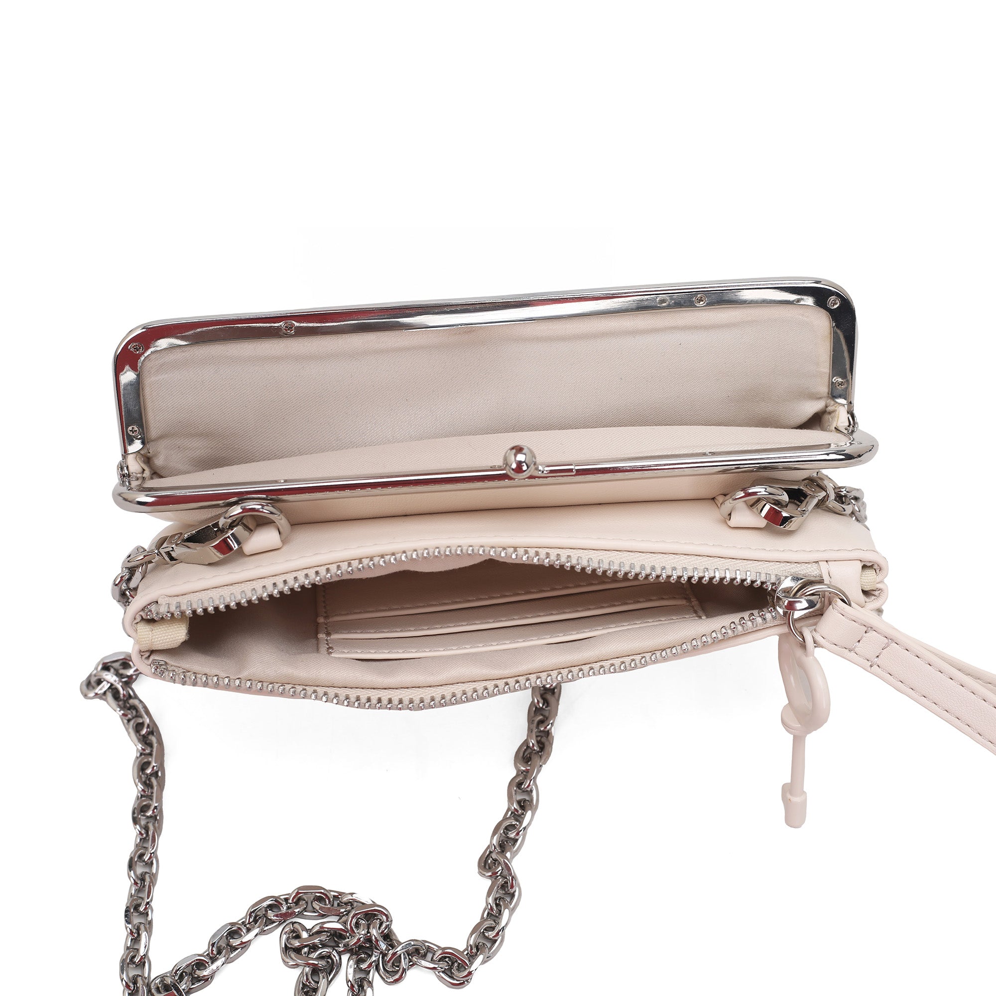white Mirella Pochette With Wristband - WHITE | Le Pandorine