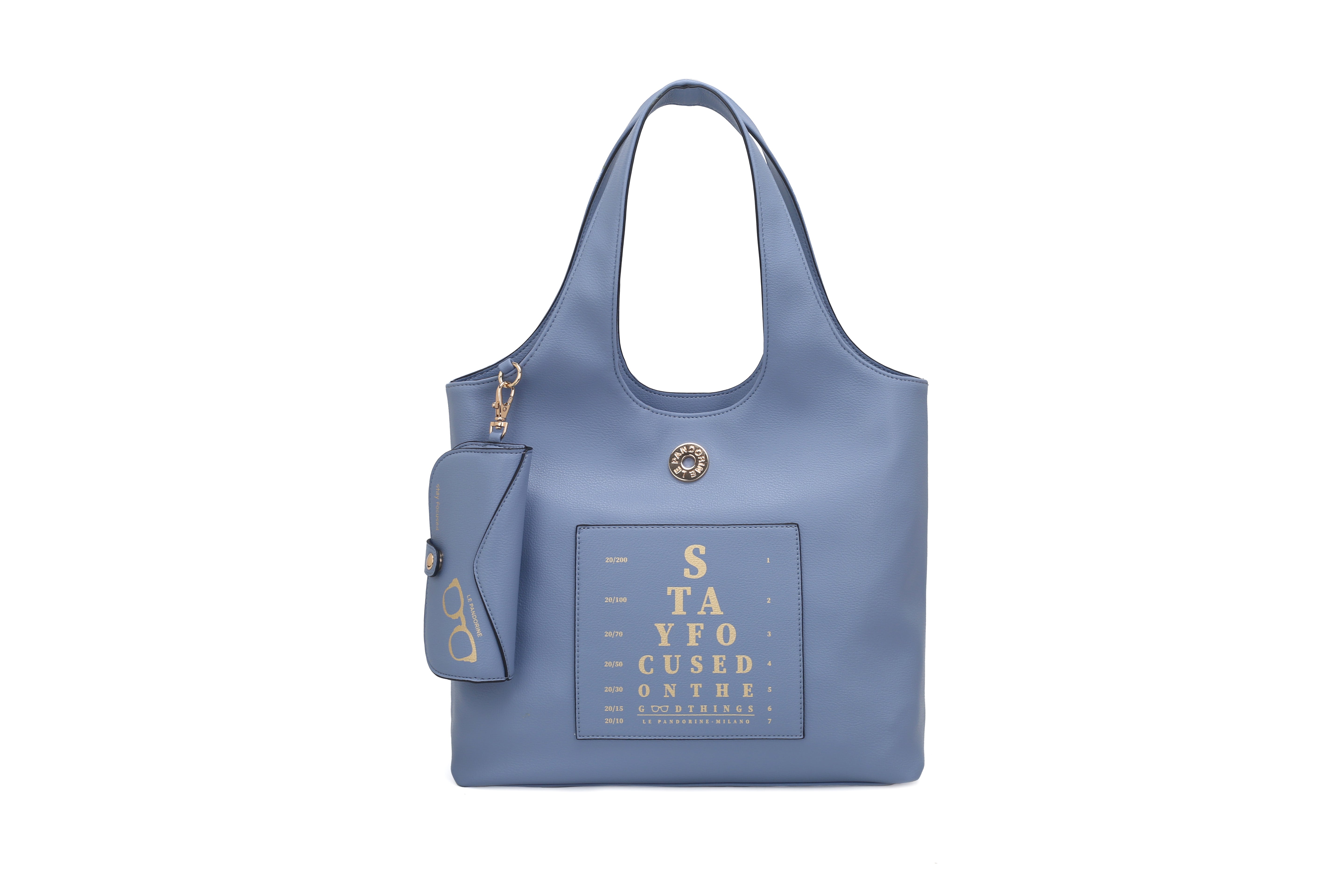 light blue Focus Bag With Charm Glasses Holder - LIGHT BLUE | Le Pandorine