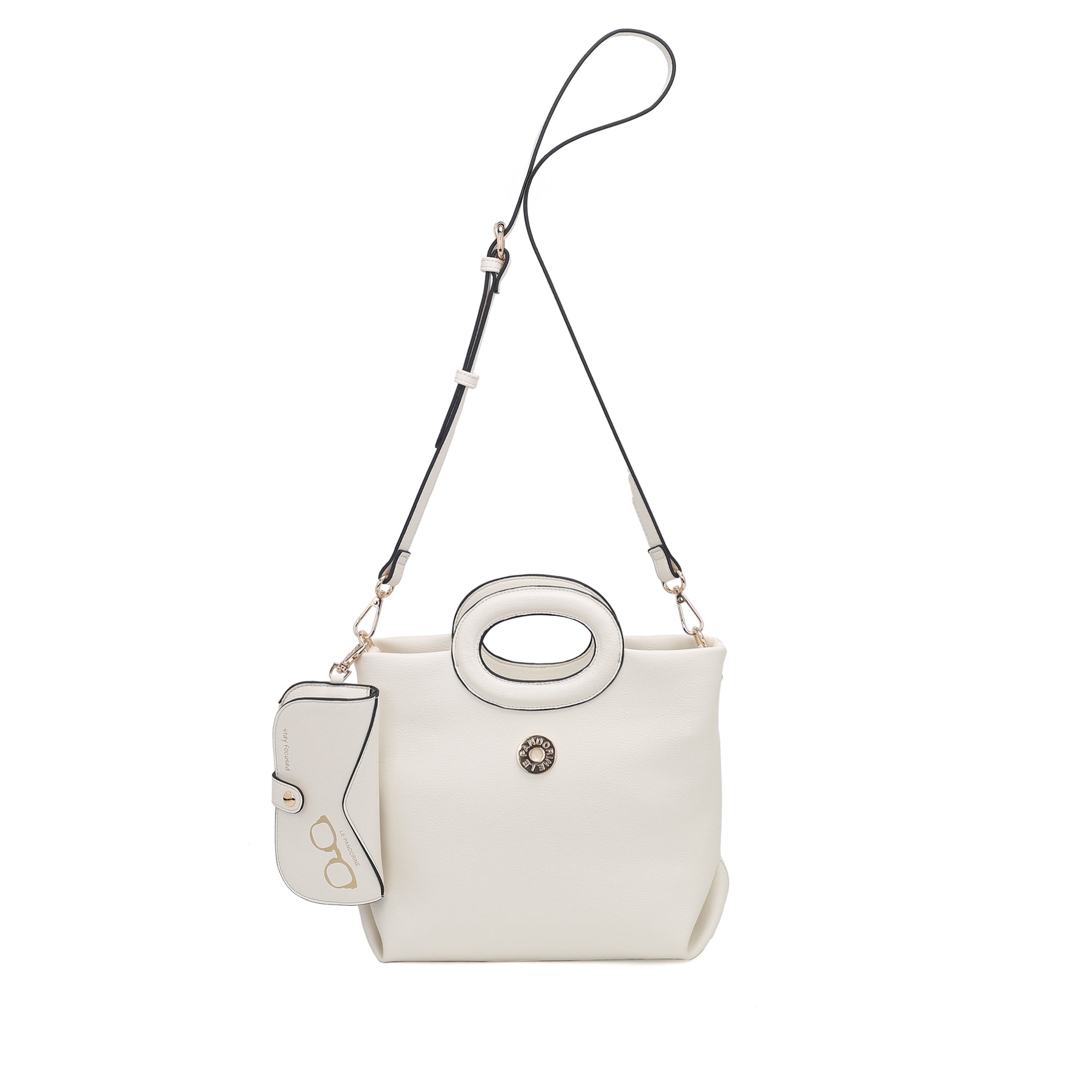 white Focus Bag Mini WithCharm Glasses Holder - Women's Handbags | Le Pandorine