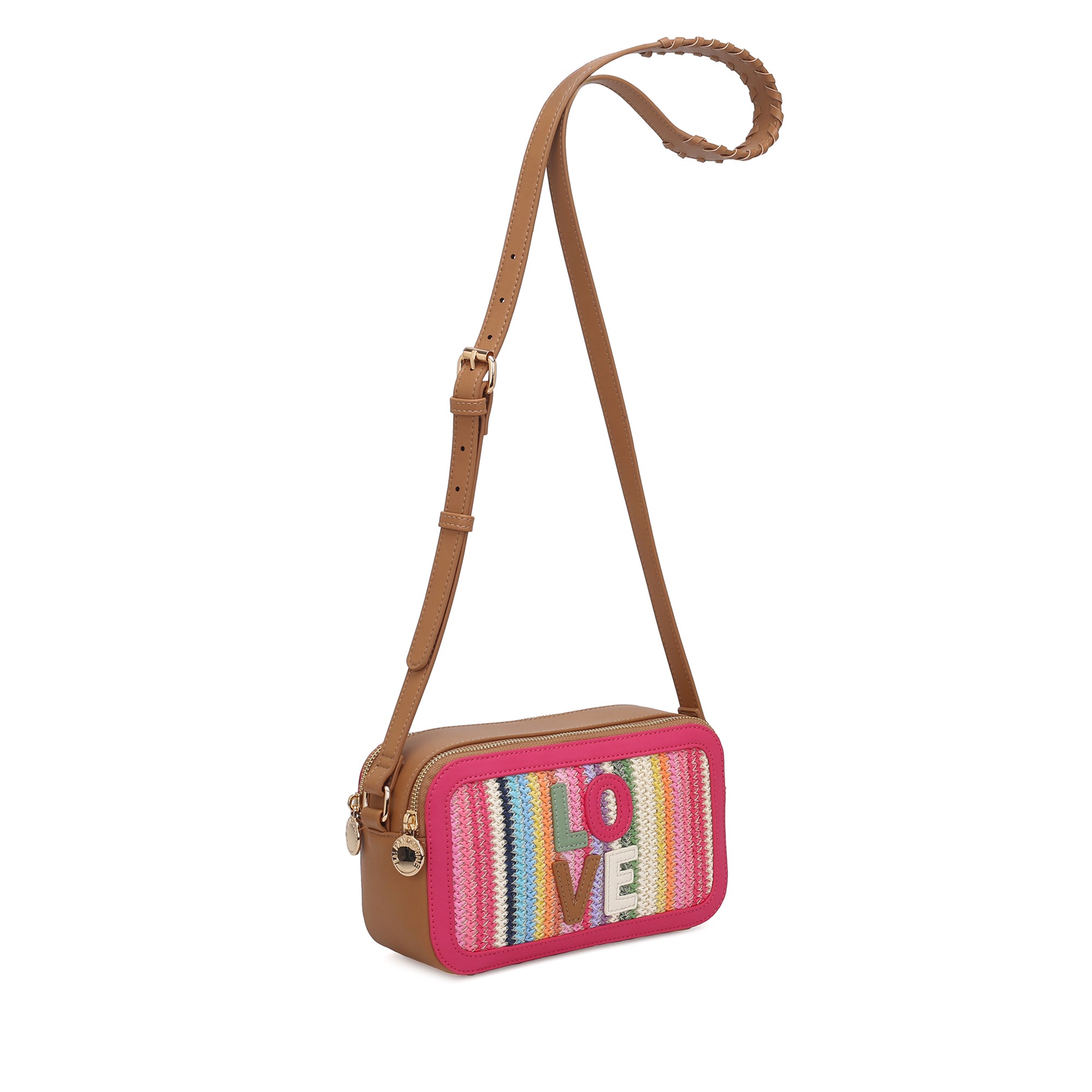 Pochette Raffaella con Portachiavi colore fucsia - Borse a Tracolla Donna | Le Pandorine