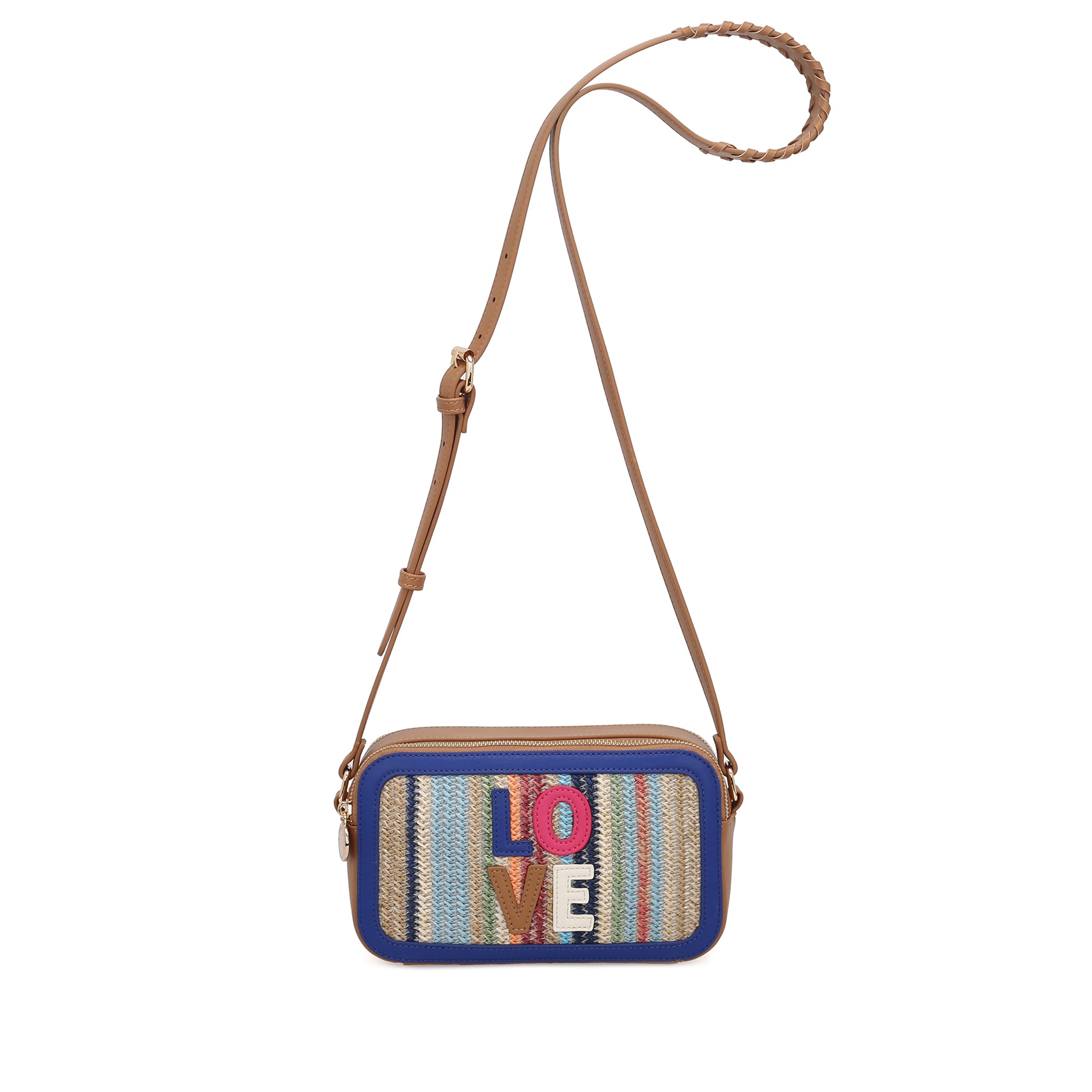 Pochette Raffaella con Portachiavi colore blu - Borse a Tracolla Donna | Le Pandorine
