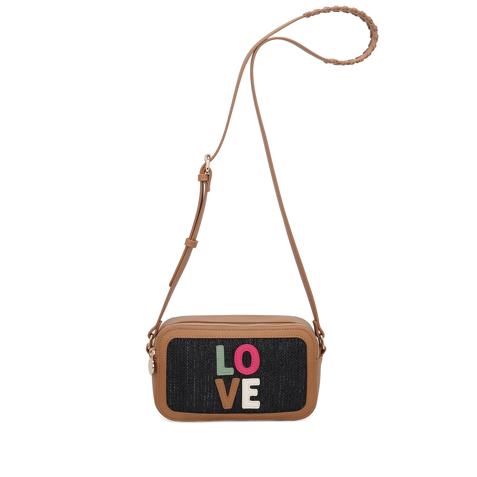 Pochette Raffaella con Portachiavi colore nero - Borse a Tracolla Donna | Le Pandorine