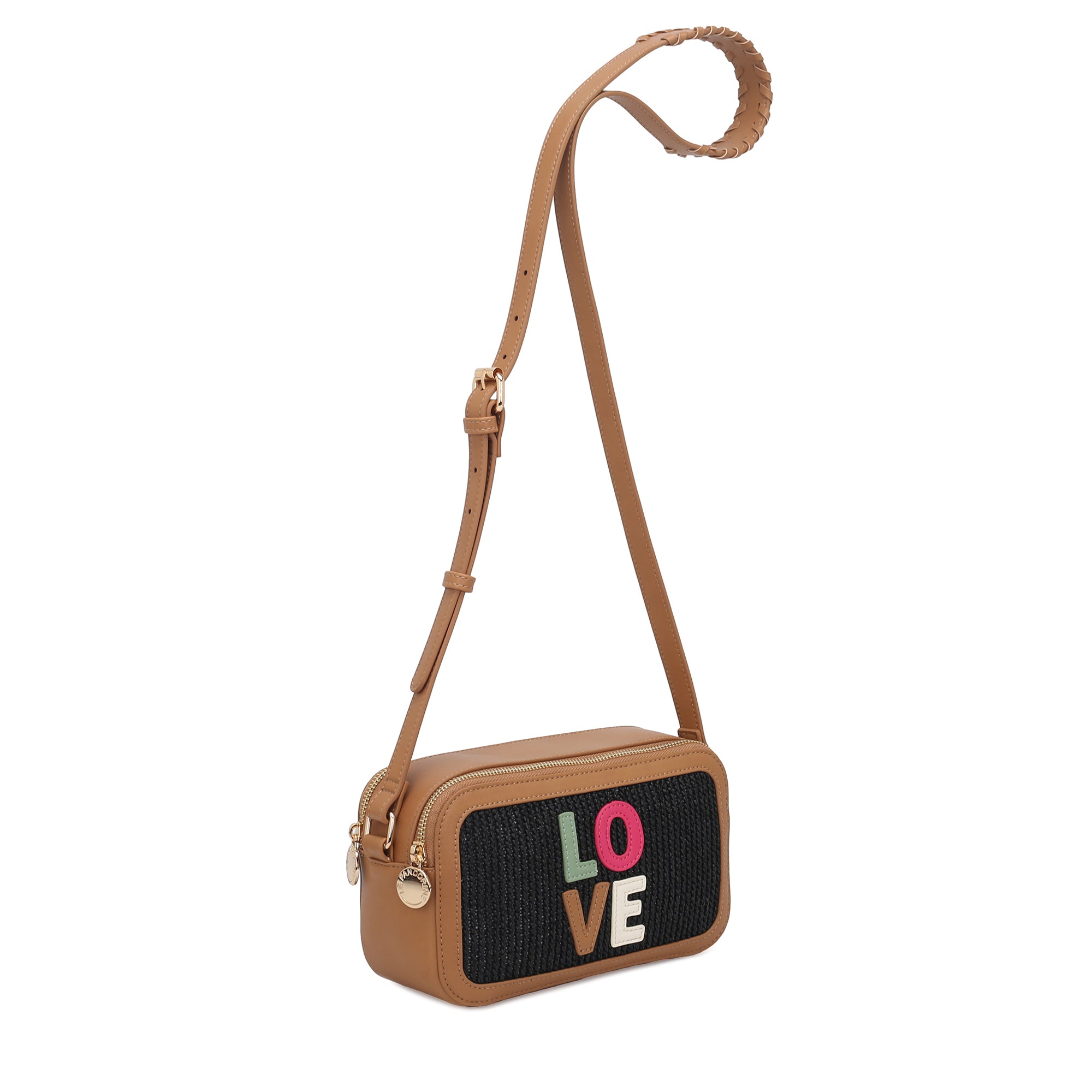 Pochette Raffaella con Portachiavi colore nero - Borse a Tracolla Donna | Le Pandorine