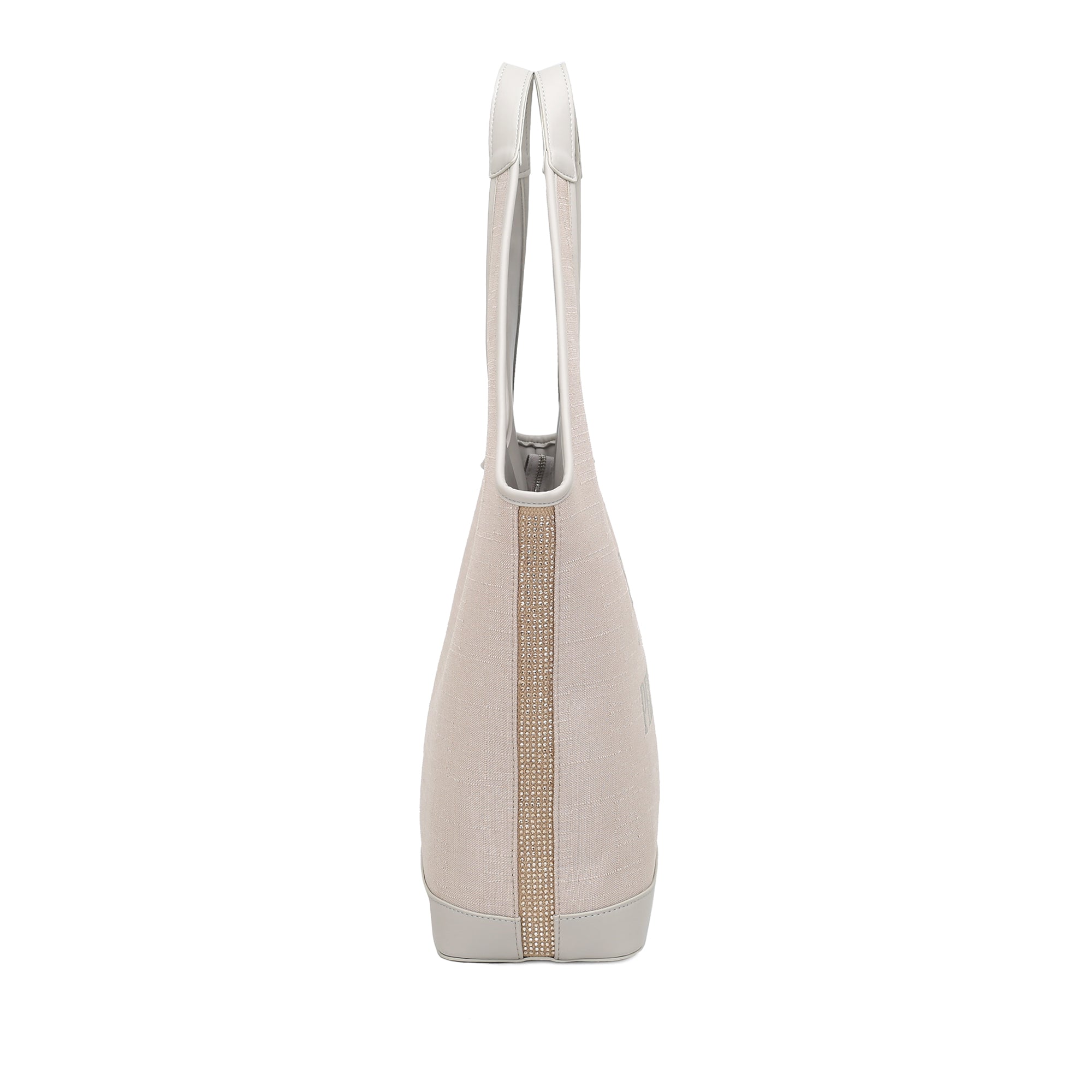 natural Lina Shopper Whit Strass - Shoulder Bags | Le Pandorine