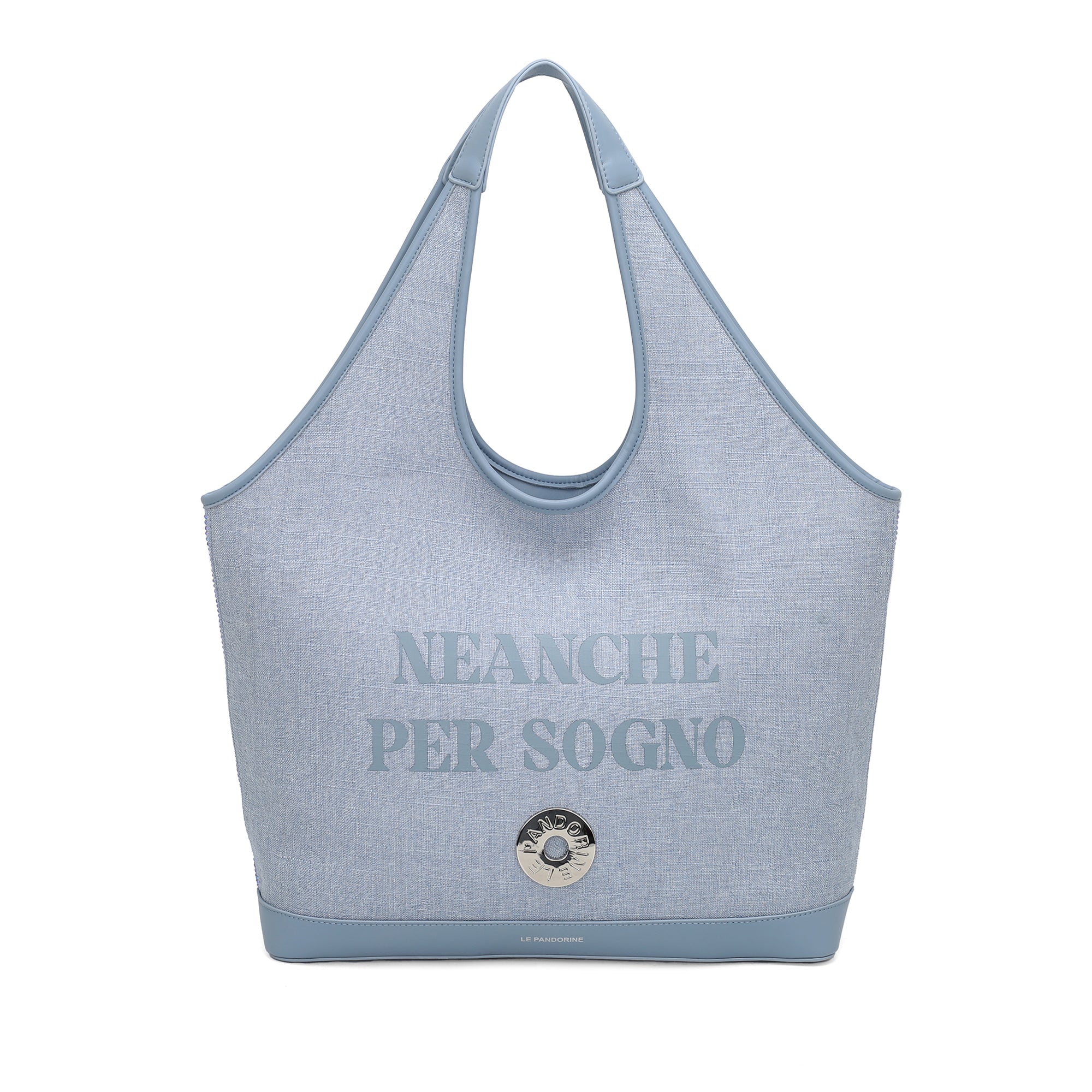 light blue Lina Shopper Whit Strass - Shoulder Bags | Le Pandorine