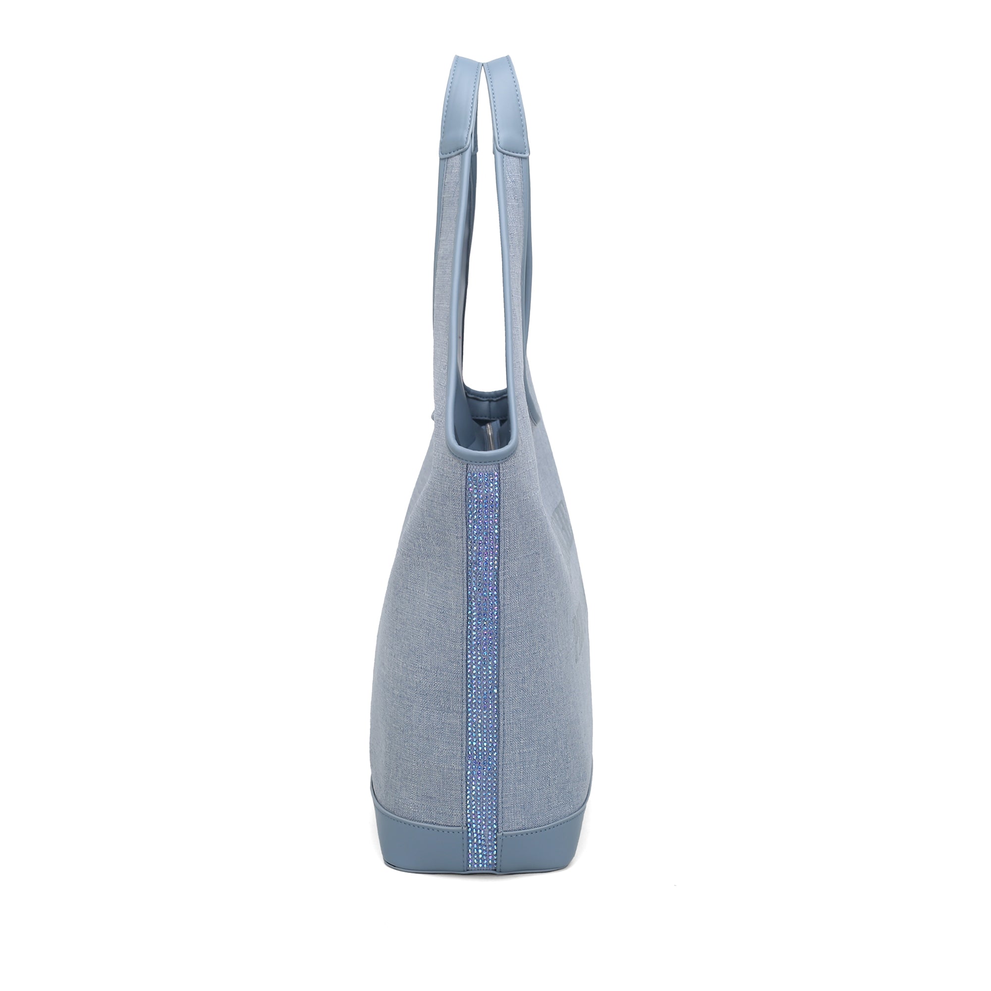 light blue Lina Shopper Whit Strass - Shoulder Bags | Le Pandorine