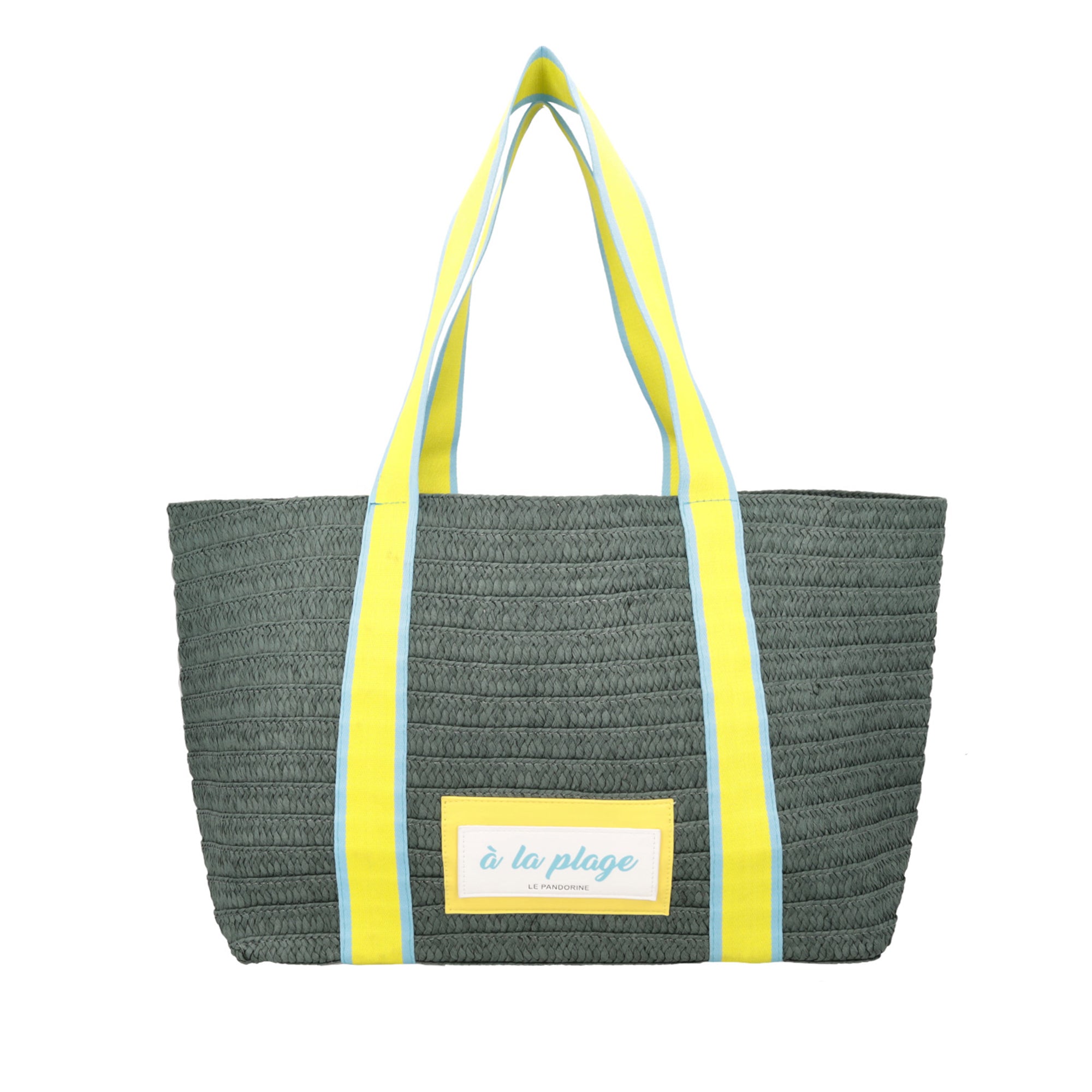 green Chapeau Bag With Front Handles Hat Holder - Shopping Bags | Le Pandorine