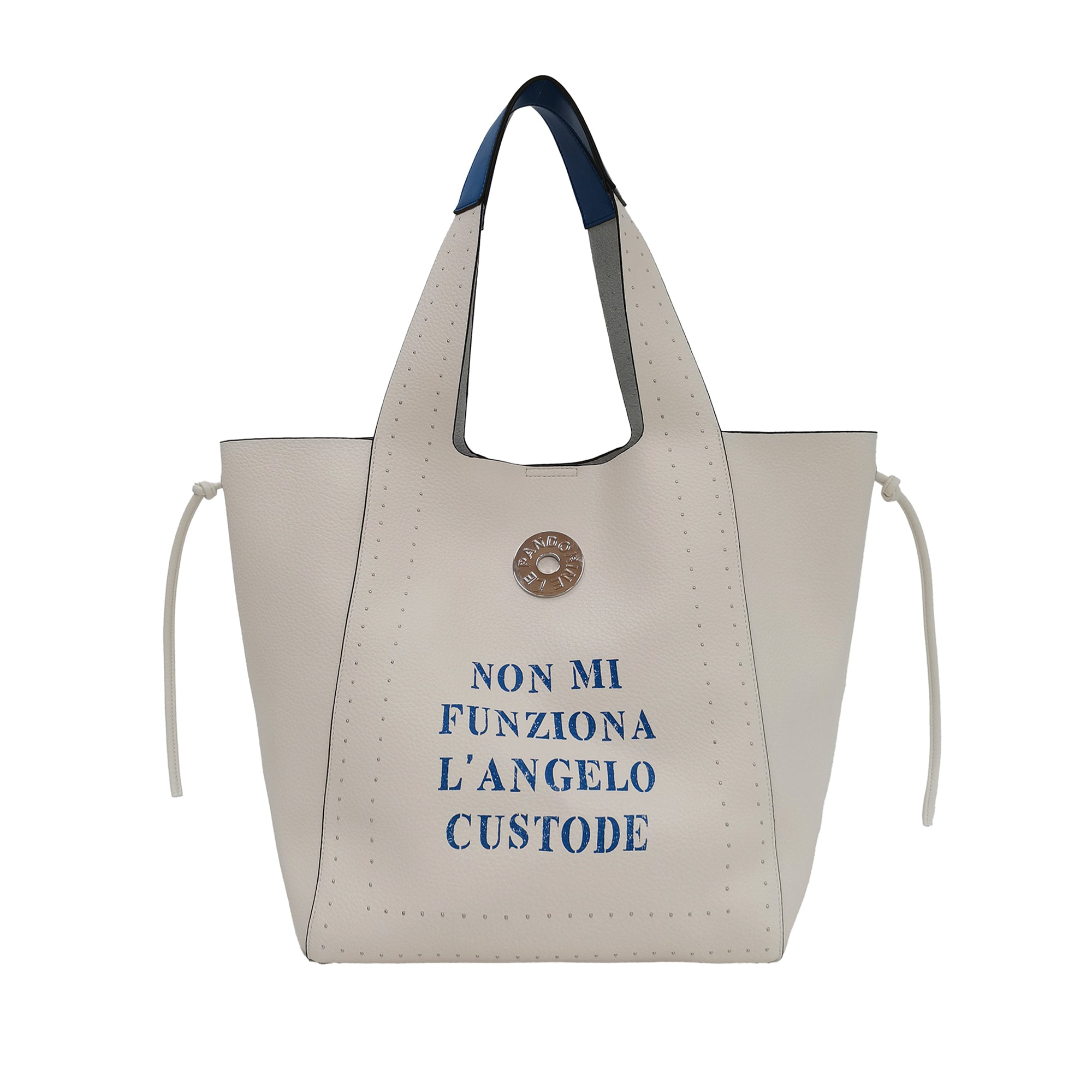 Sacca Lola Con Borchie Laterali colore blu - Borse Donna | Le Pandorine