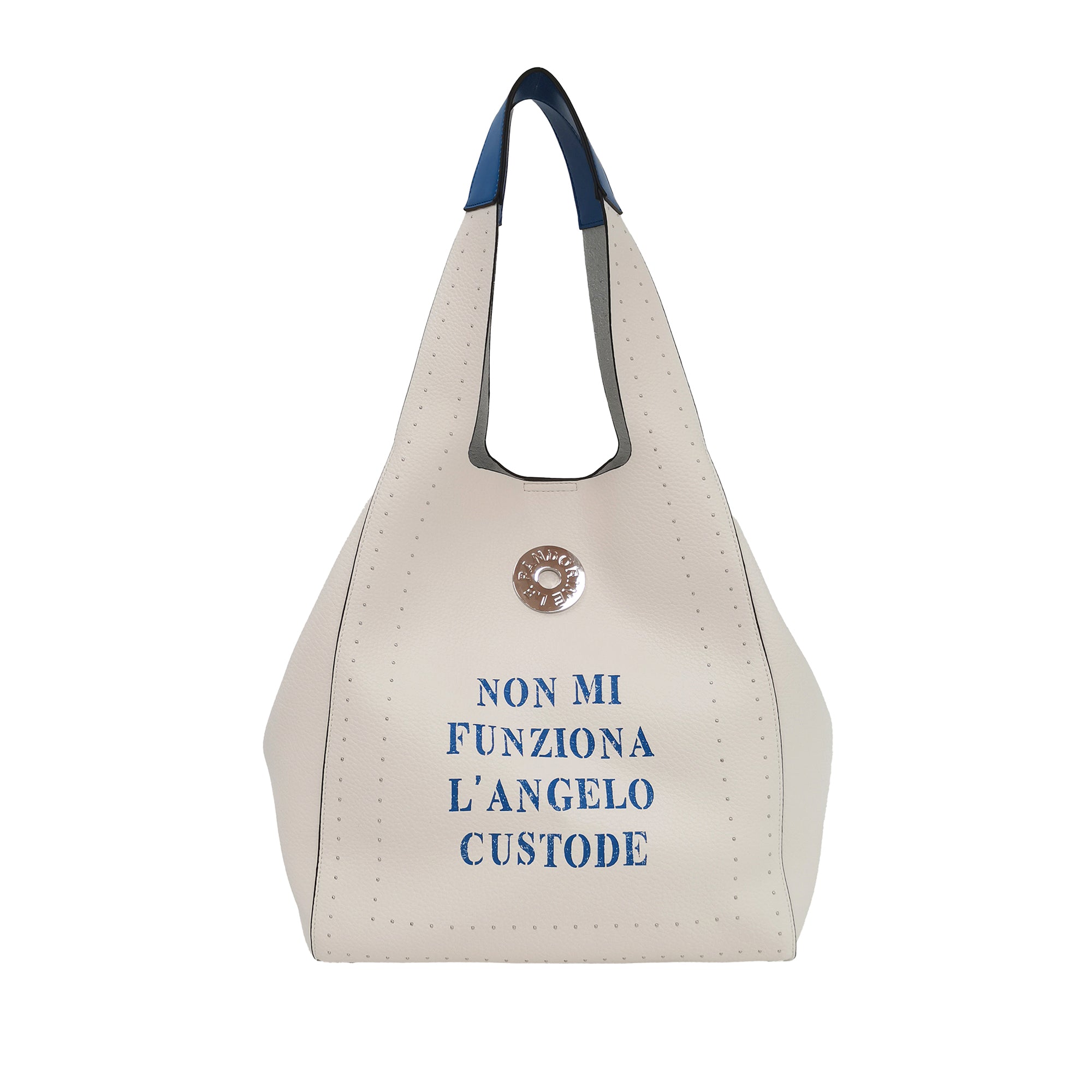 Sacca Lola Con Borchie Laterali colore blu - Borse Donna | Le Pandorine