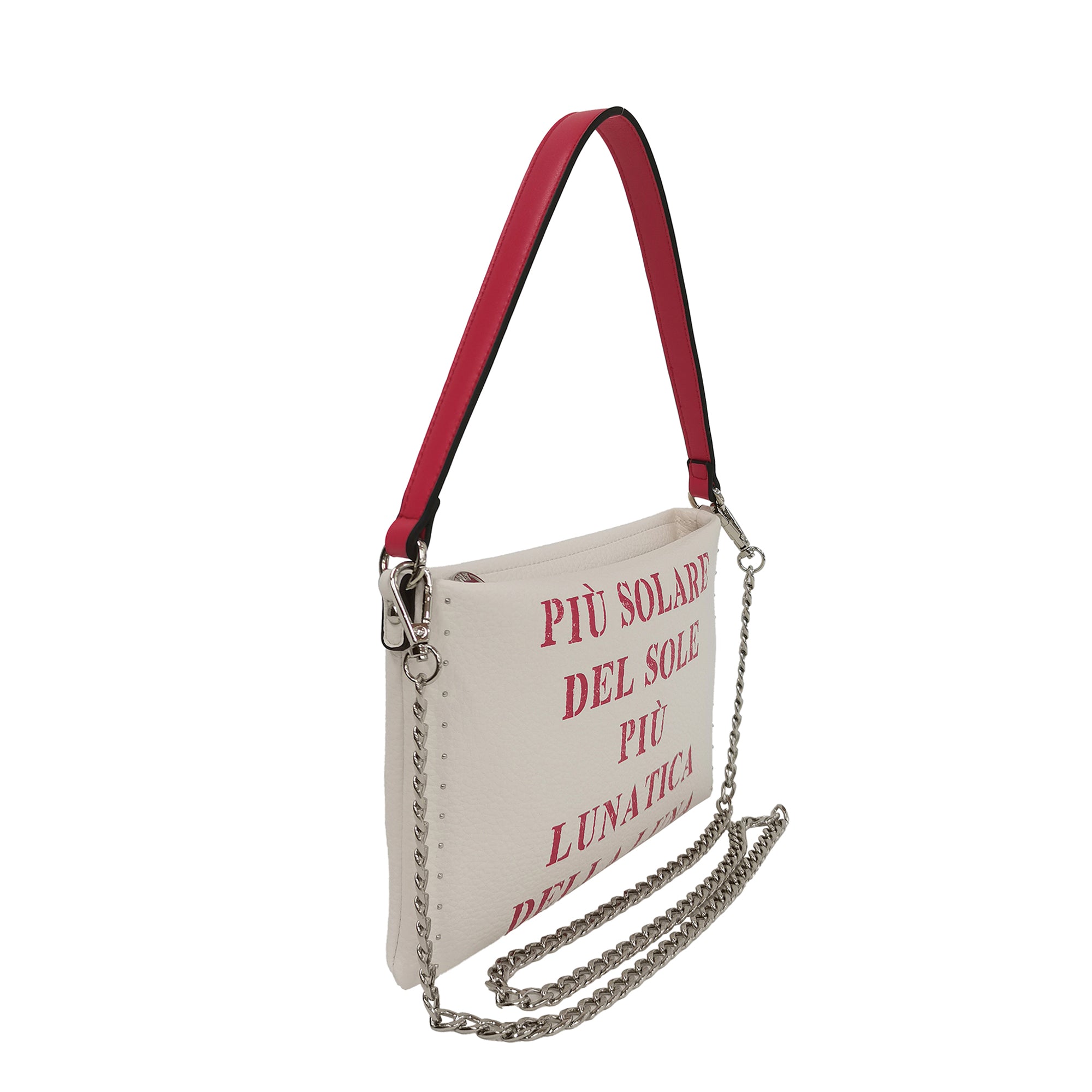 Pochette Lola Con Borchie Laterali colore rosso - Borse Donna | Le Pandorine
