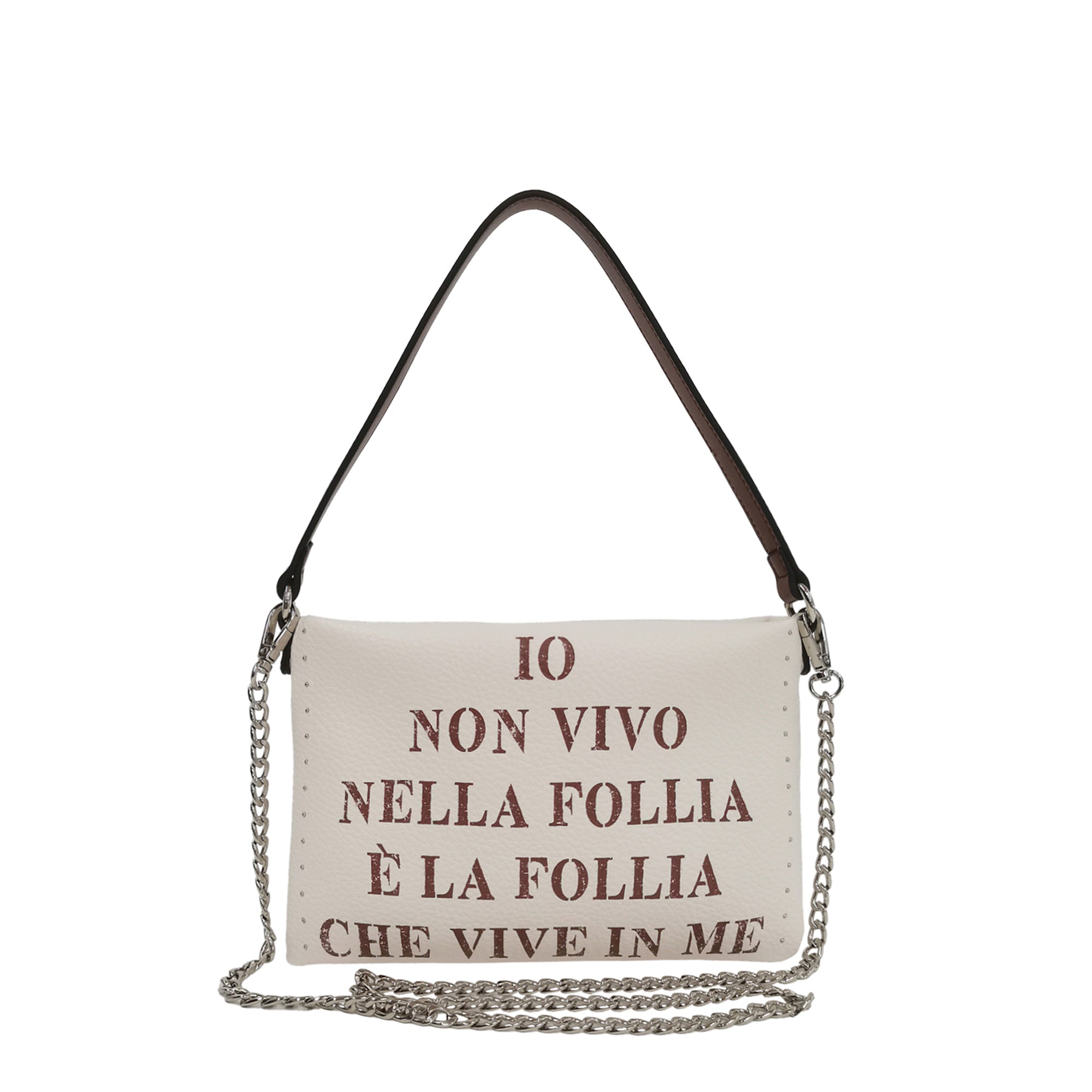 Pochette Lola Con Borchie Laterali colore marrone - Borse Donna | Le Pandorine