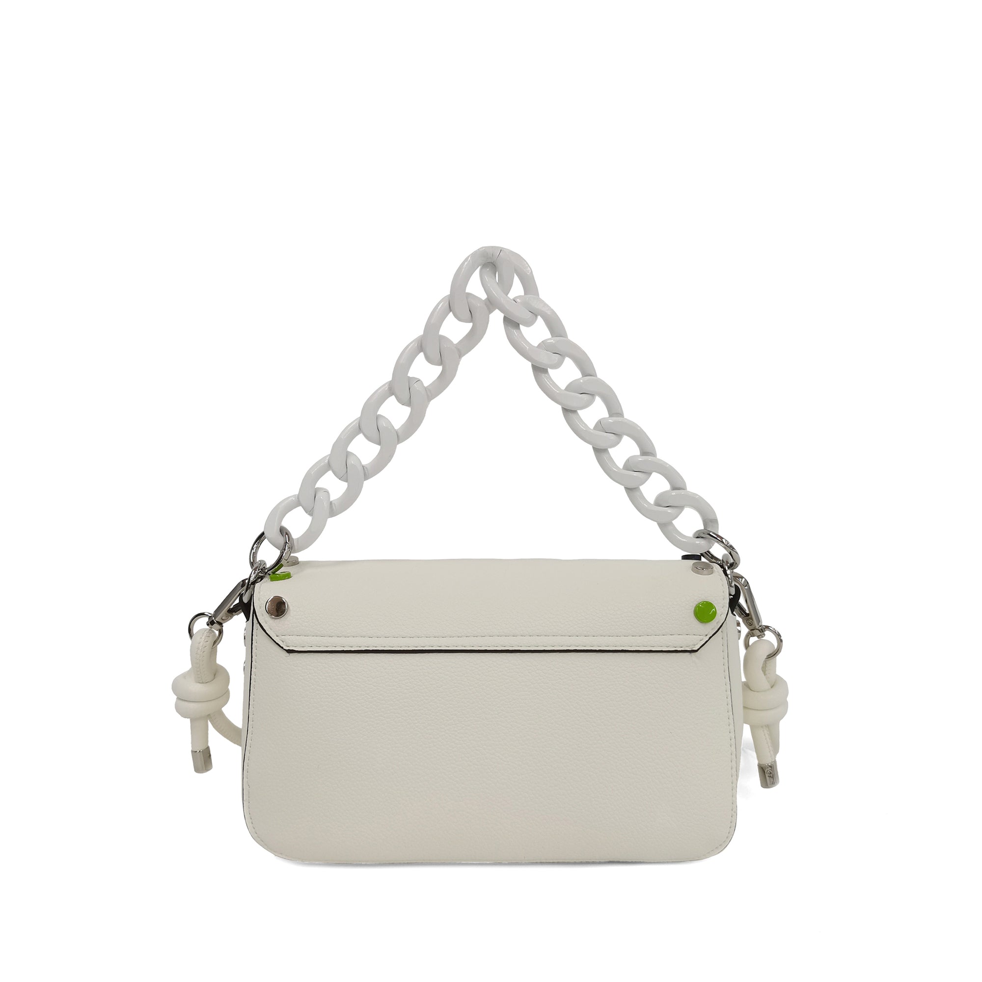 white Brenda Baguette With Studs Multicolor - WHITE | Le Pandorine