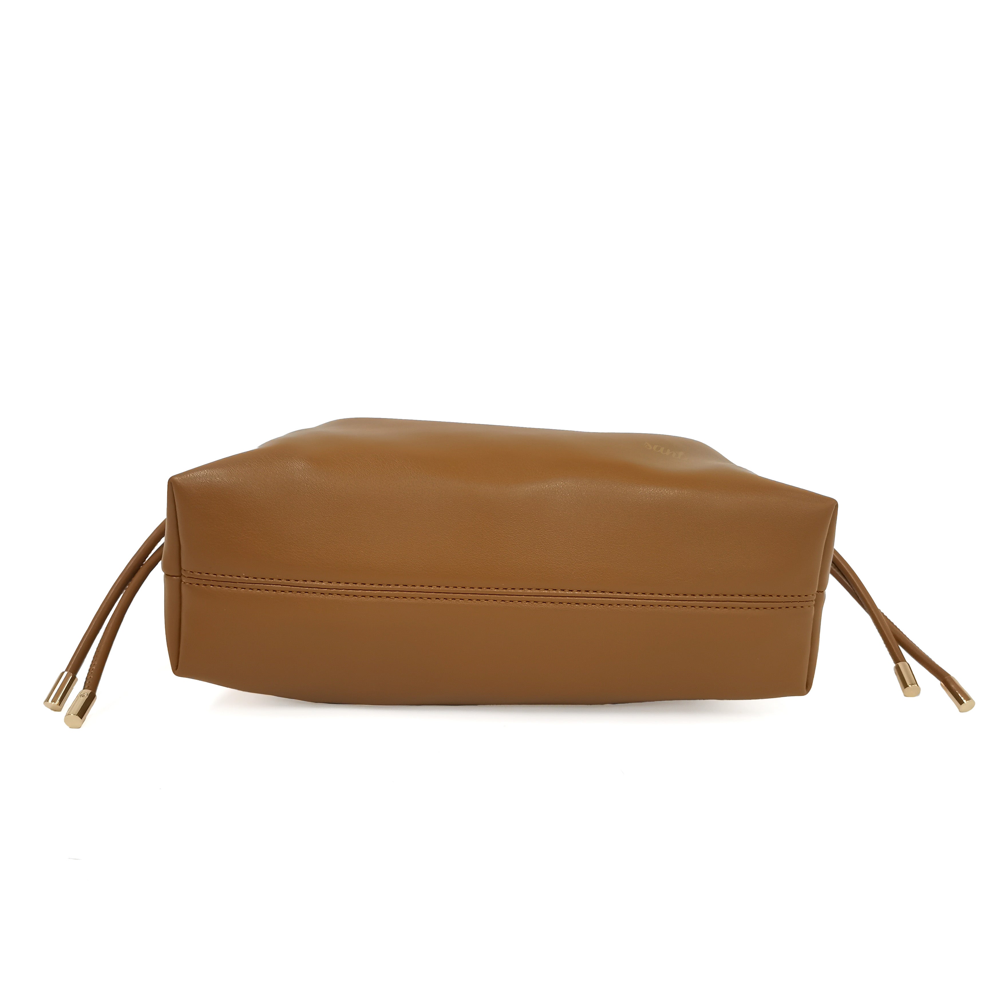 tobacco Pam Hobo Bag Mini With Shoulder Strap In Chain - Shoulder Bags | Le Pandorine