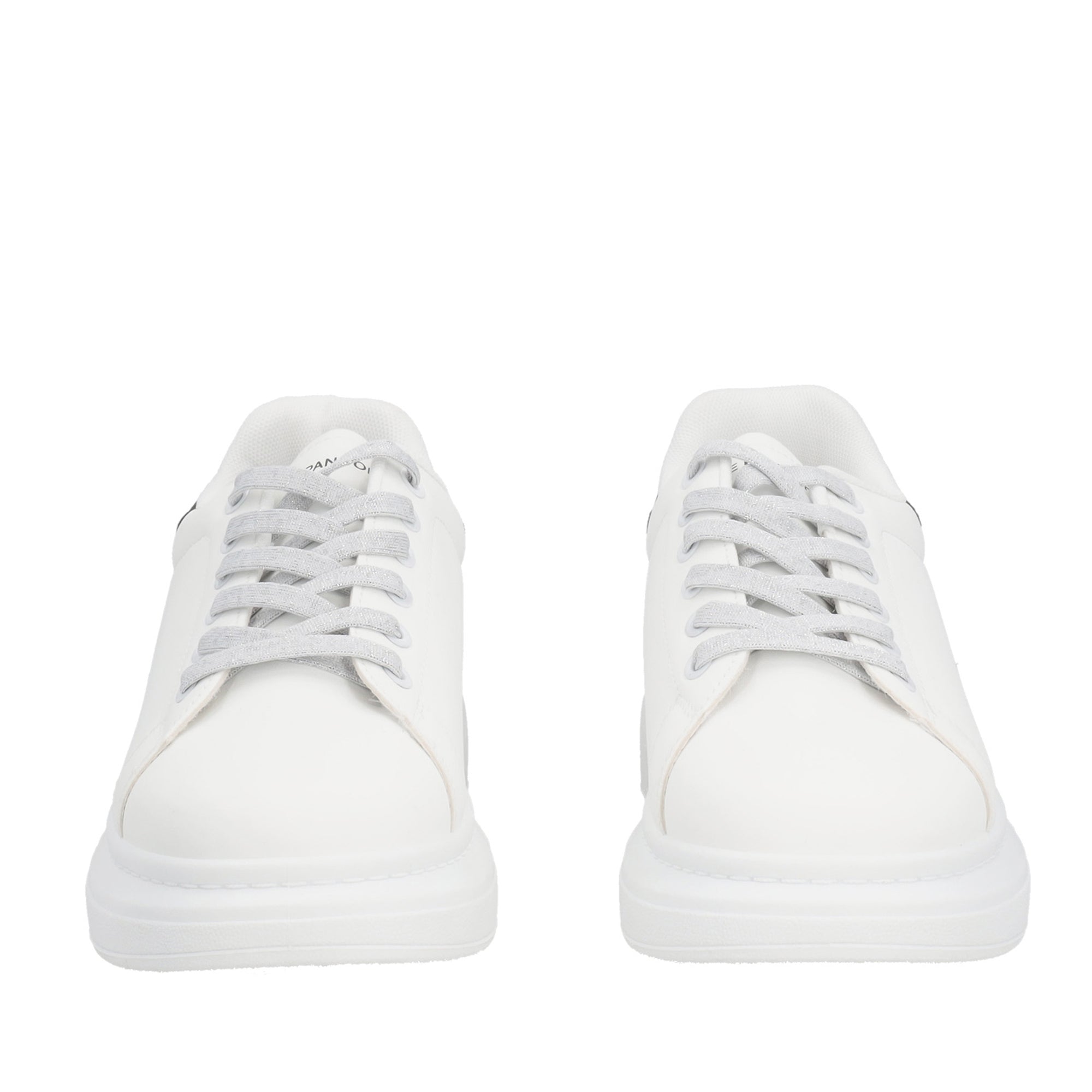 PS25XS001.00A.38 - white/black Sneakers With Claim And Strings Lurex - WHITE | Le Pandorine