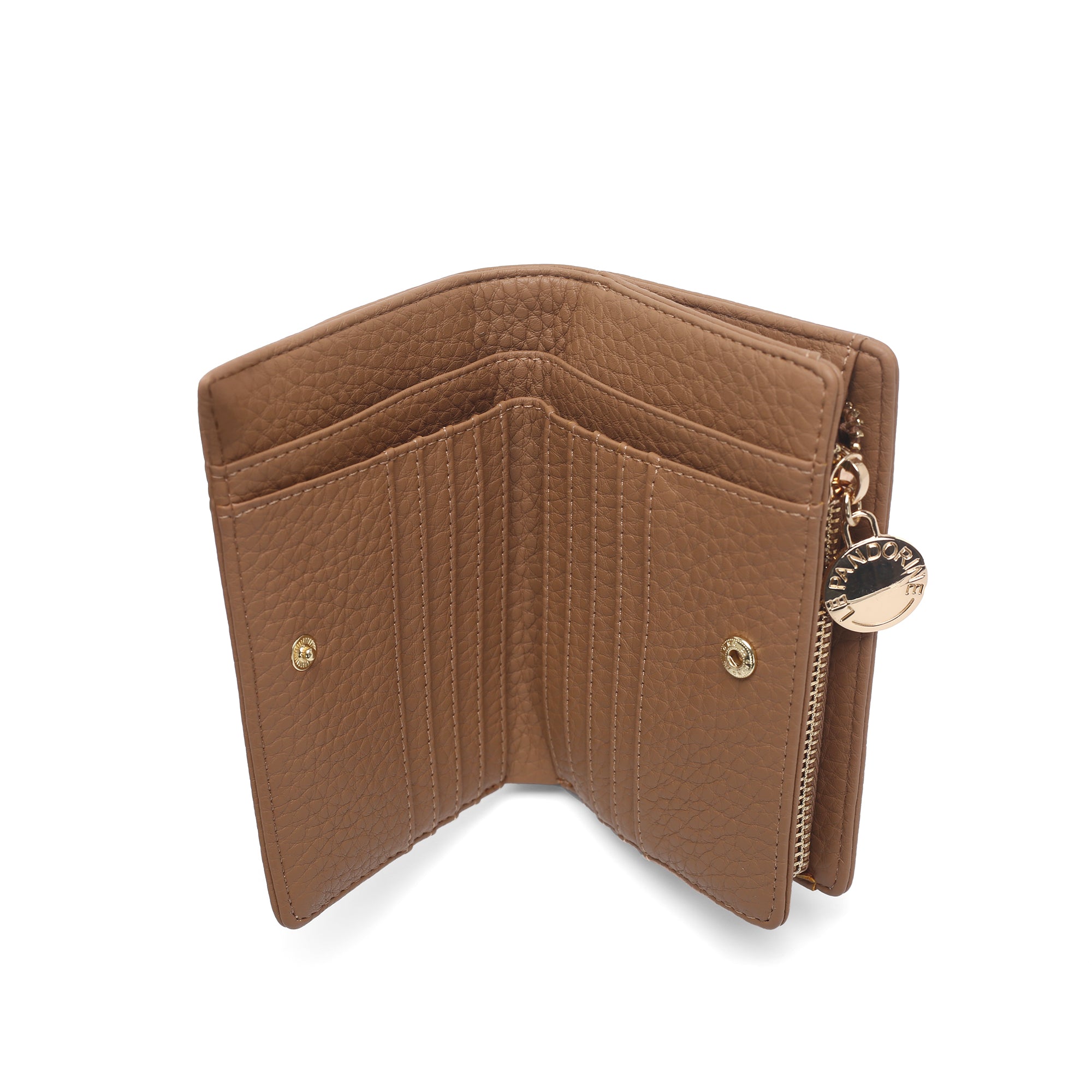 Portafoglio Grace piccolo con borchie colore naturale | Le Pandorine