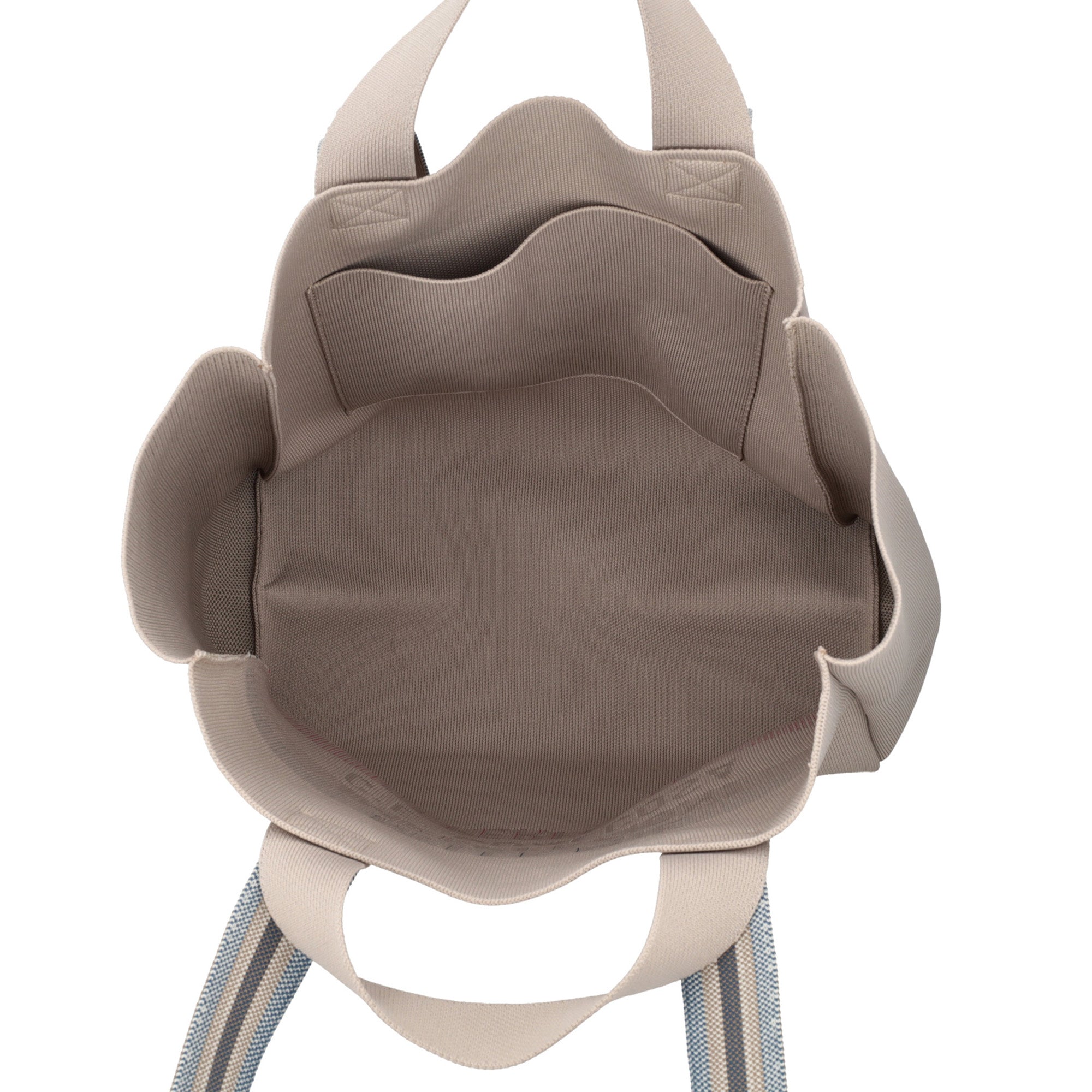 Large Jackie canvas shopping bag with double handle sand color - Shopping Bags | Le Pandorine