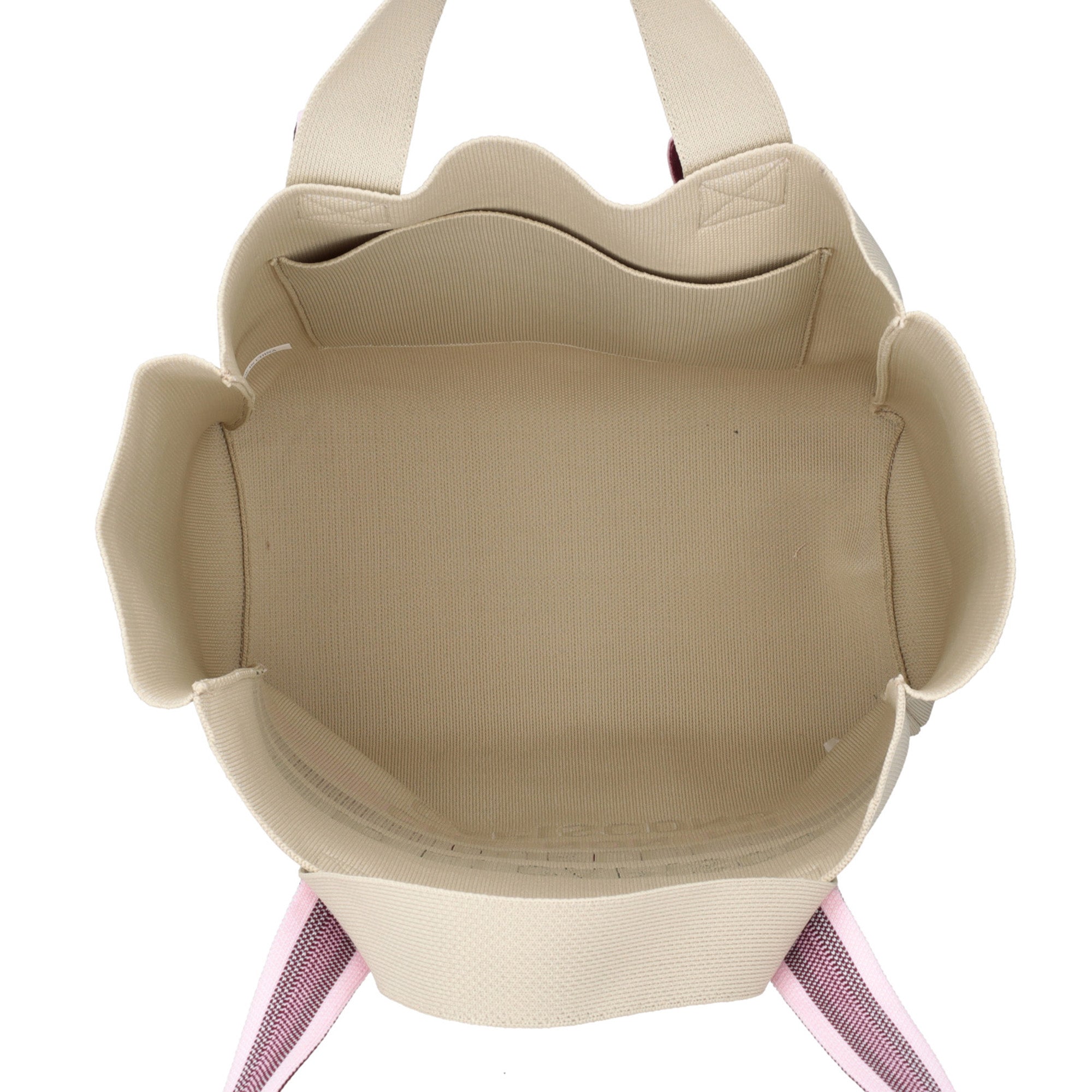 Large Jackie canvas shopping bag with double handle cream color - Shopping Bags | Le Pandorine