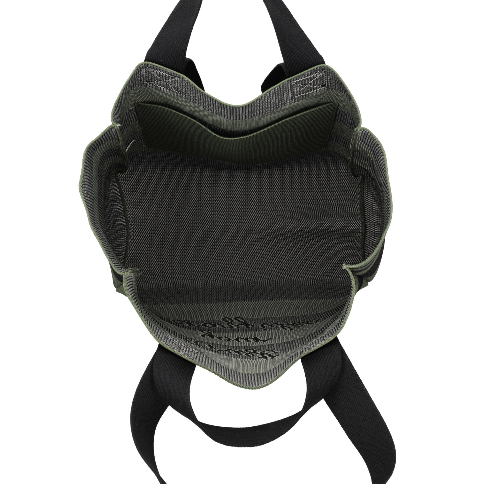 Large Jackie canvas shopping bag with double handle green color - Shopping Bags | Le Pandorine