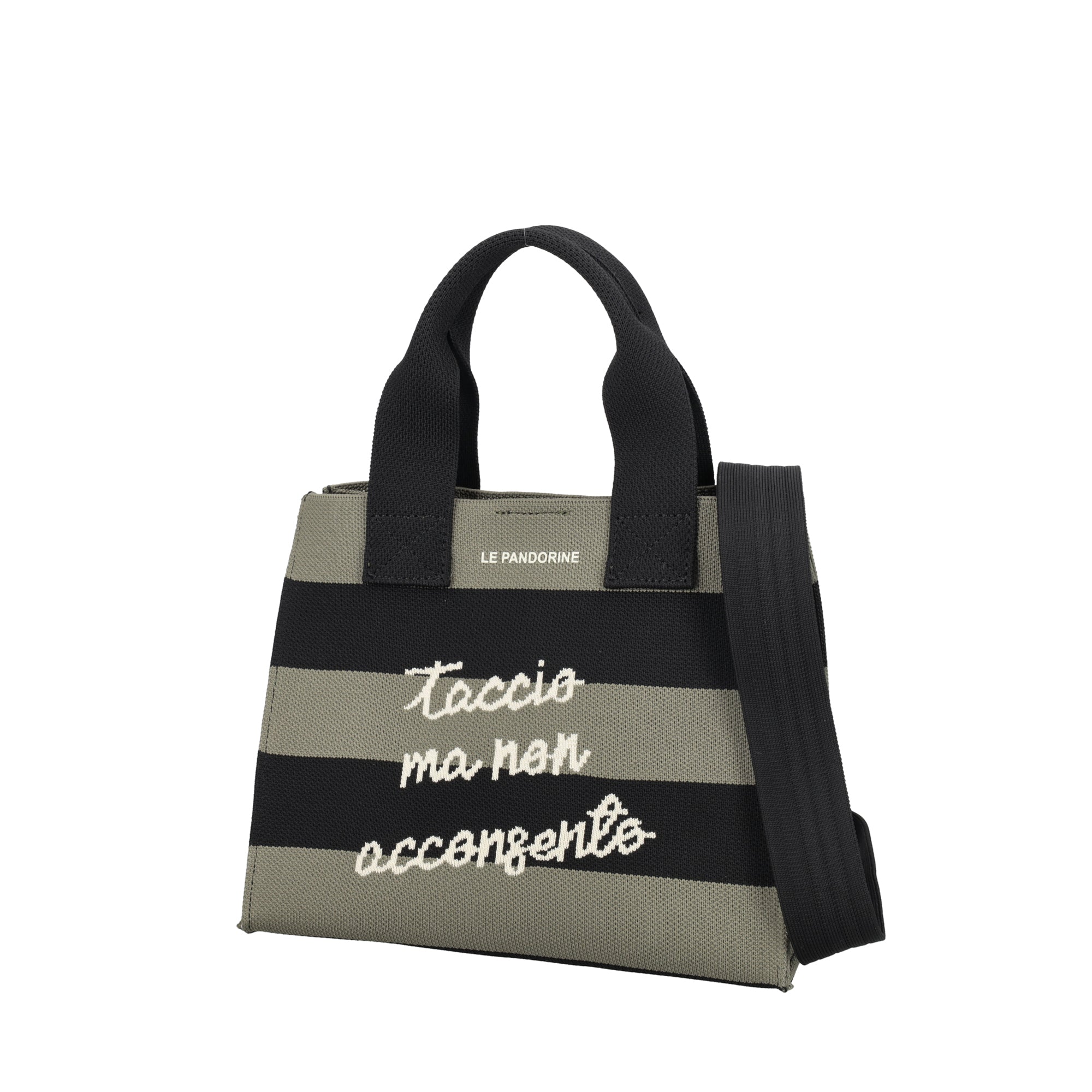 Jackie mini bag in green canvas - Women's Crossbody Bag | Le Pandorine