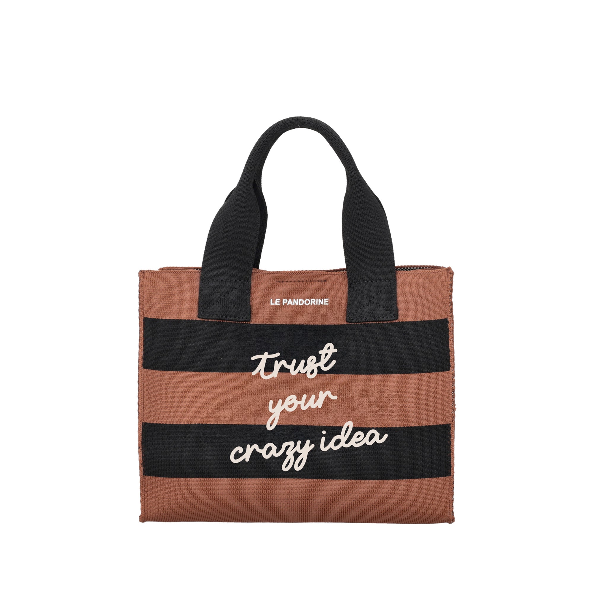 Jackie mini bag in brown canvas - Women's Crossbody Bag | Le Pandorine