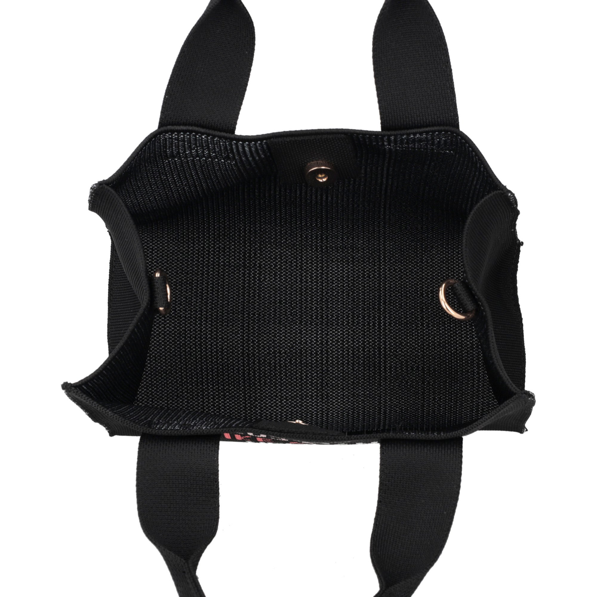 Jackie mini bag in white/black canvas - Women's Crossbody Bag | Le Pandorine