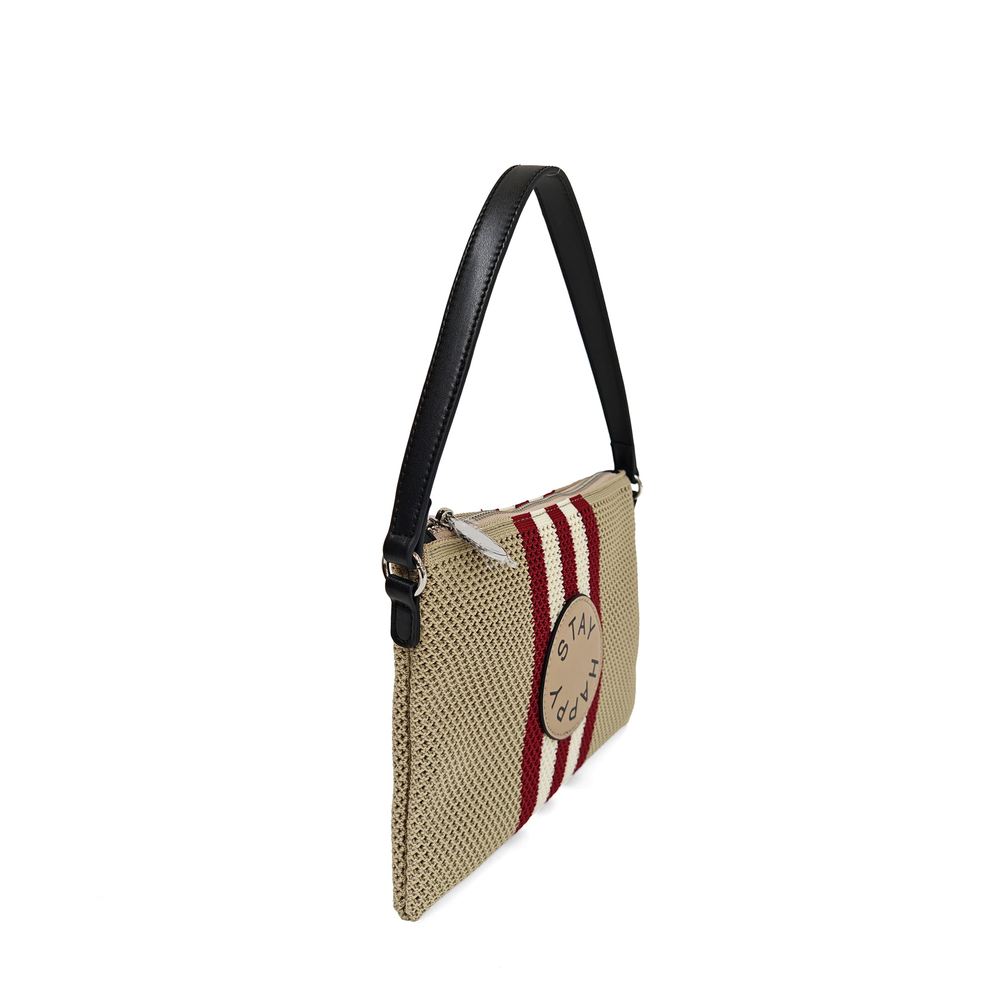 Pochette Milena in rete con manico a spalla colore beige - Pochette | Le Pandorine