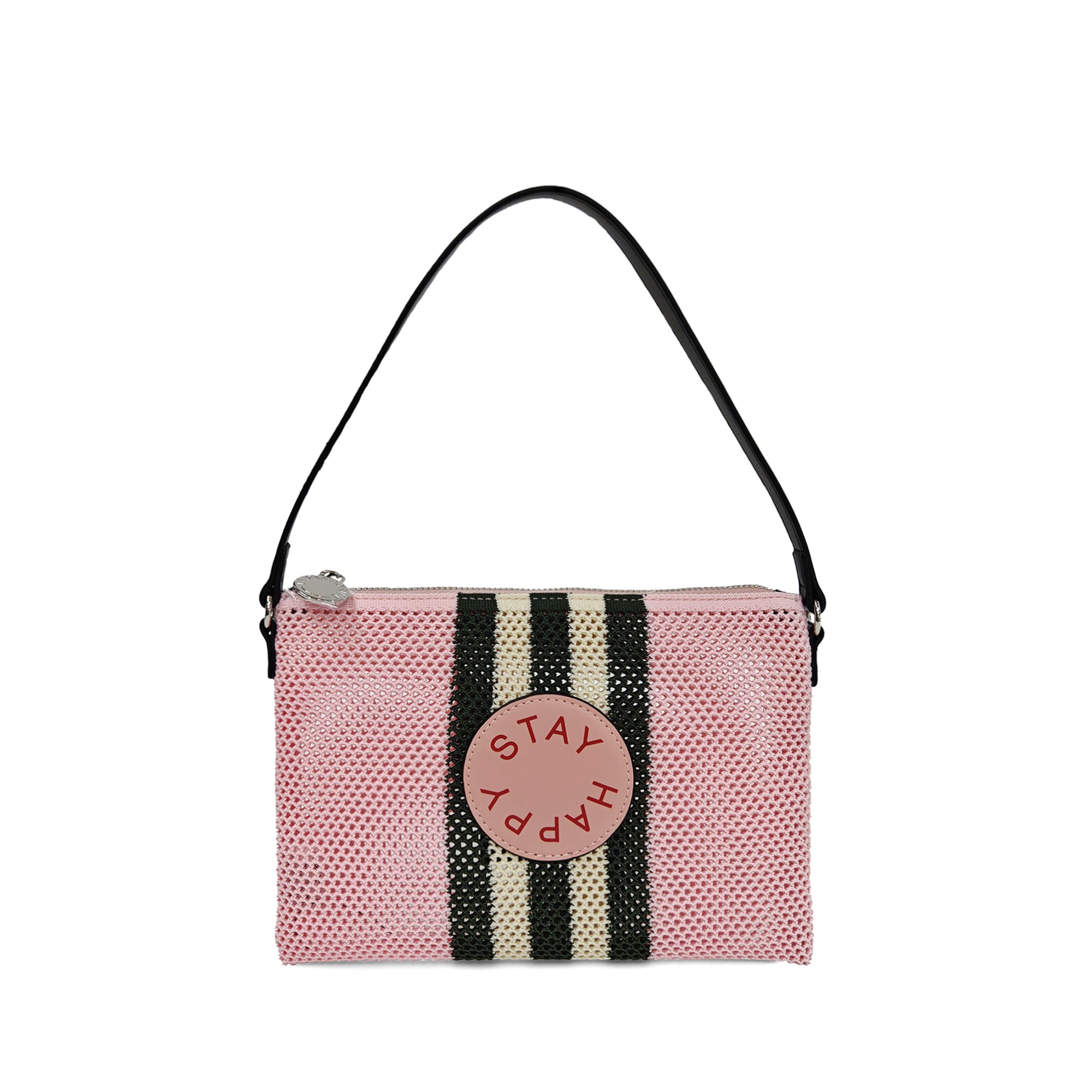 Pochette Milena in rete con manico a spalla colore rosa - Pochette | Le Pandorine