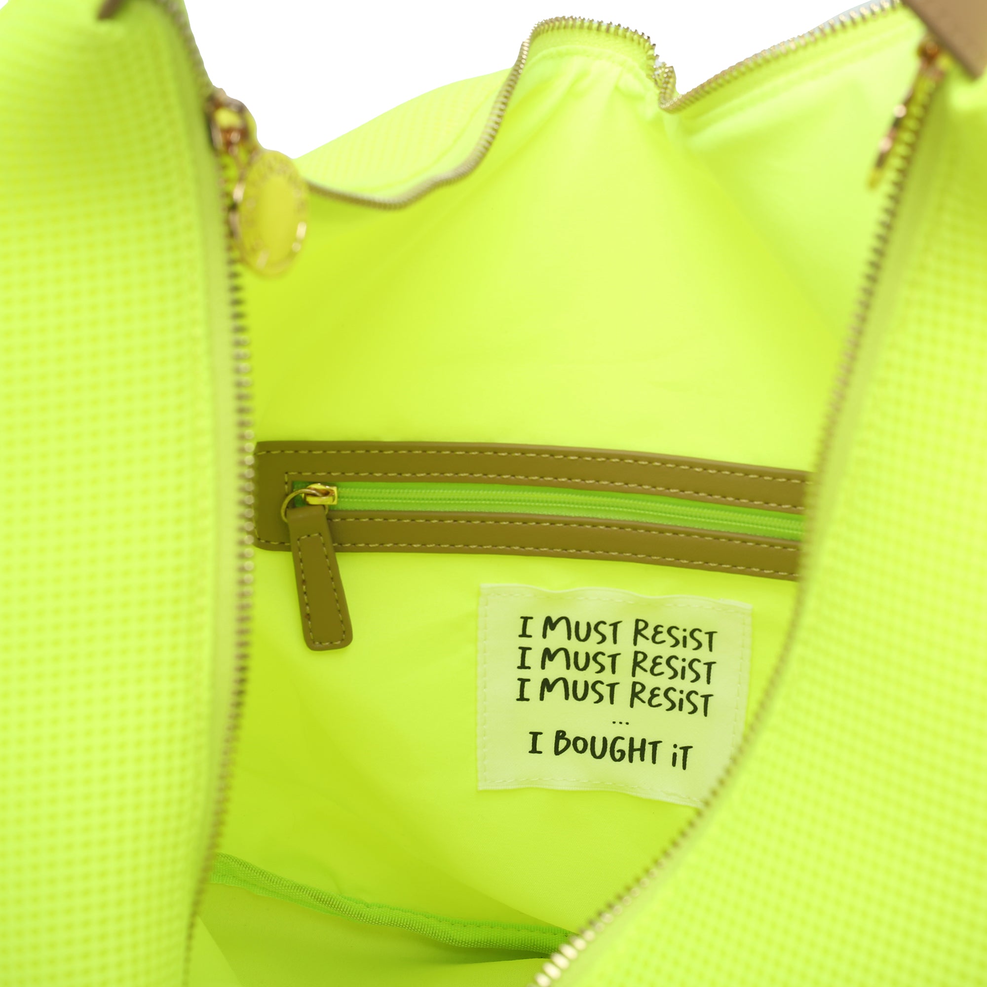 Susanna mesh bag lime color - Shoulder Bags | Le Pandorine