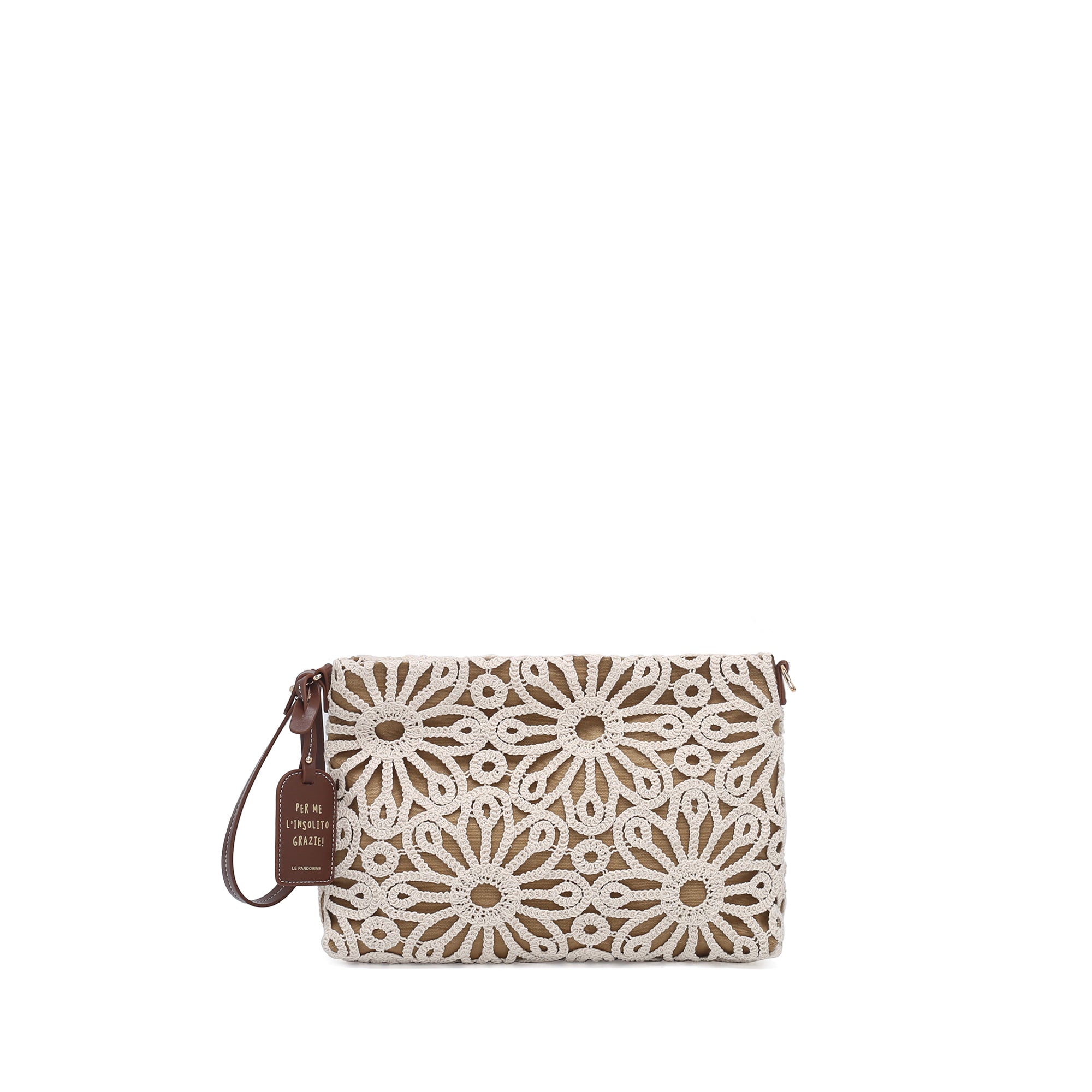 Pochette Giselle macramè colore ecru - Borse Donna | Le Pandorine